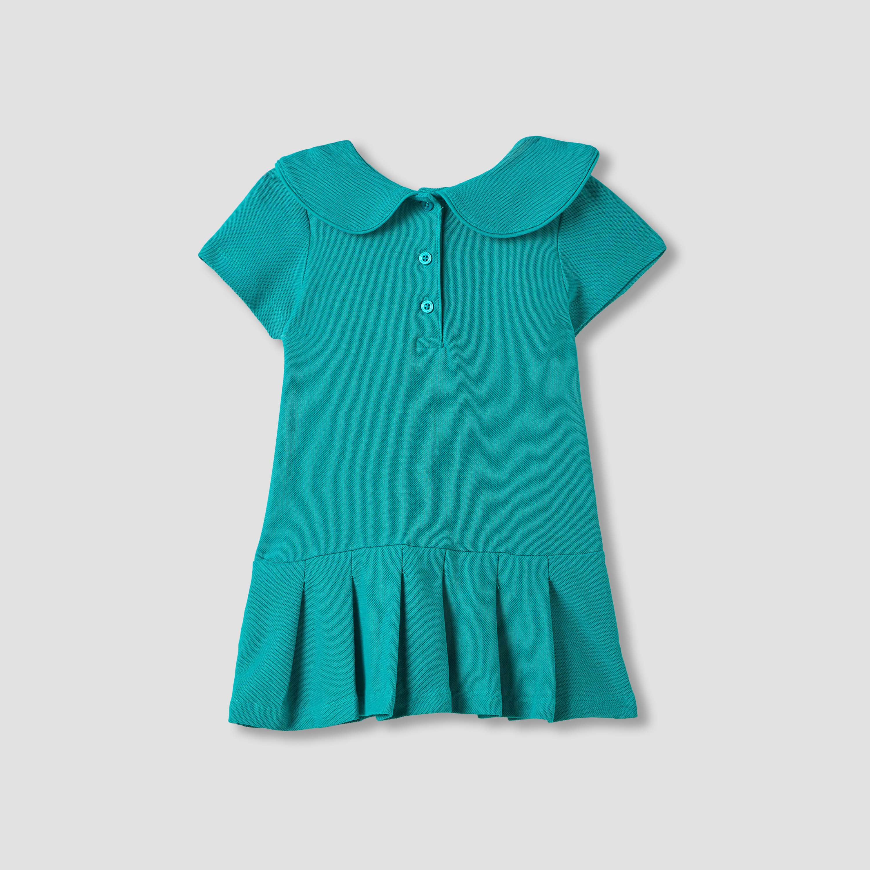 Juniors Solid Peter Pan Collar Dress with Drop Waist-baby-girls-clothing-dressesandjumpsuits-image-2