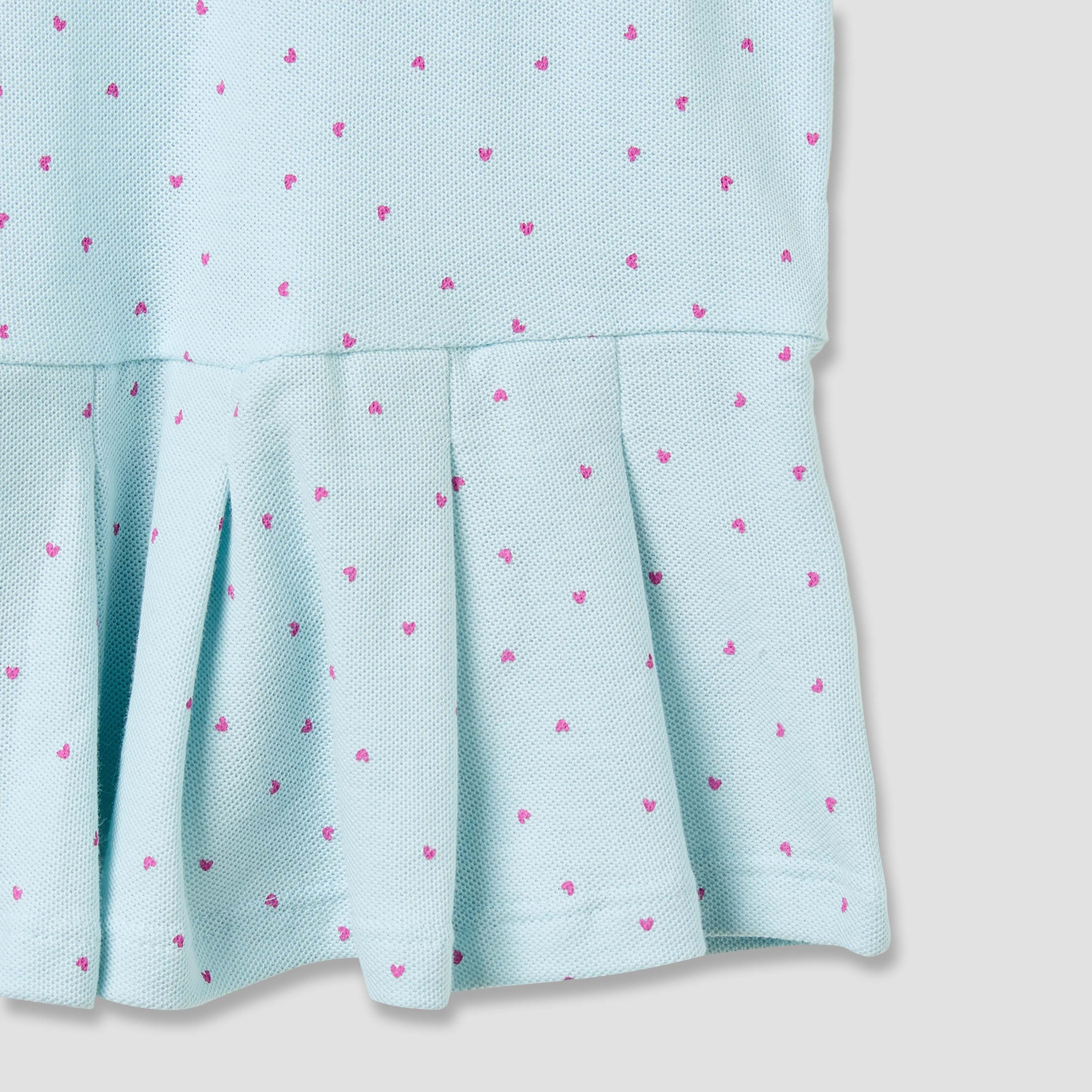 فستان بياقة بيتر بان وأكمام قصيرة وطبعات قلوب من جونيورز-baby-girls-clothing-dressesandjumpsuits-image-4