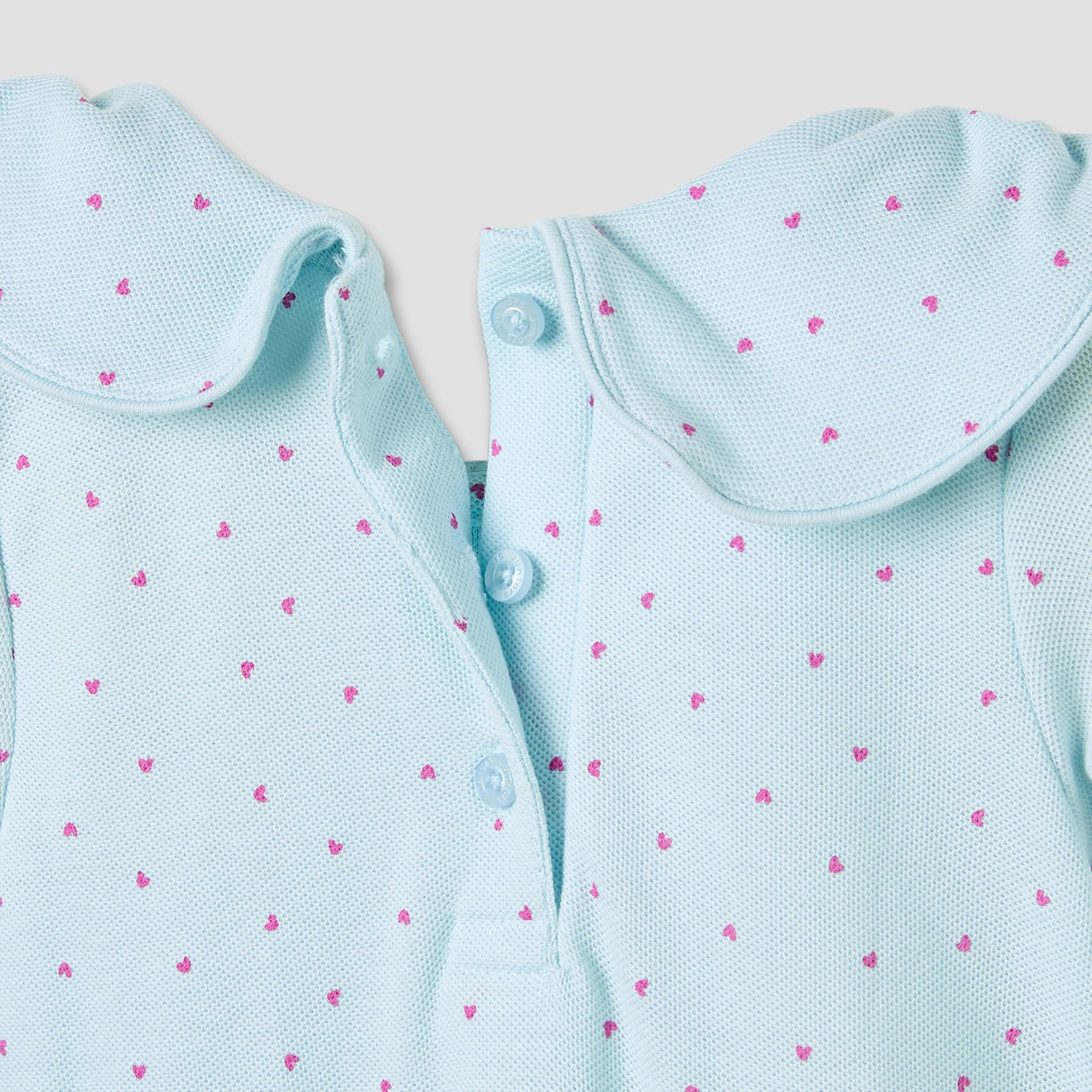 فستان بياقة بيتر بان وأكمام قصيرة وطبعات قلوب من جونيورز-baby-girls-clothing-dressesandjumpsuits-image-5
