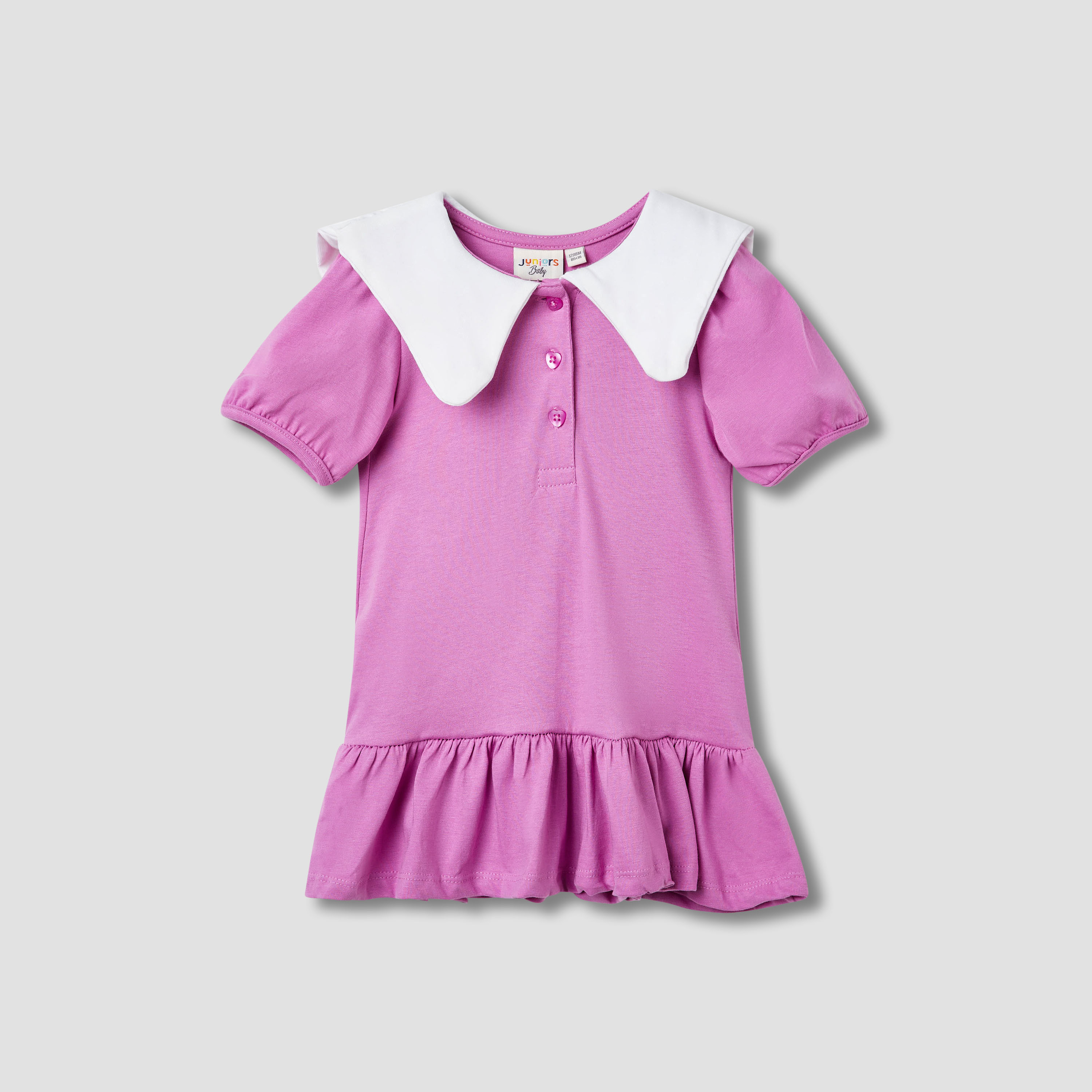 Juniors Solid Drop Waist Dress with Sailor Collar-baby-girls-clothing-dressesandjumpsuits-image-1