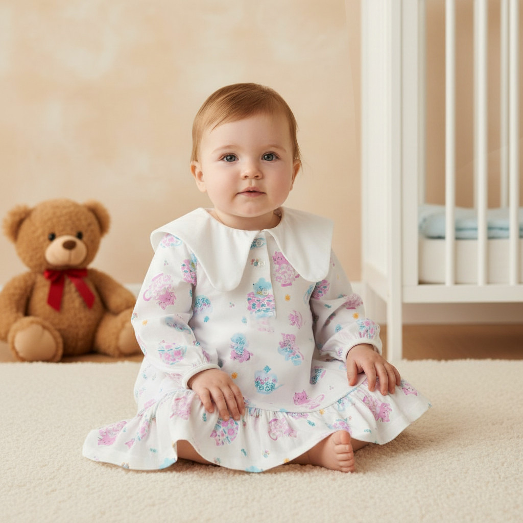 Juniors Printed Dress with Sailor Collar-baby-girls-clothing-dressesandjumpsuits-image-5