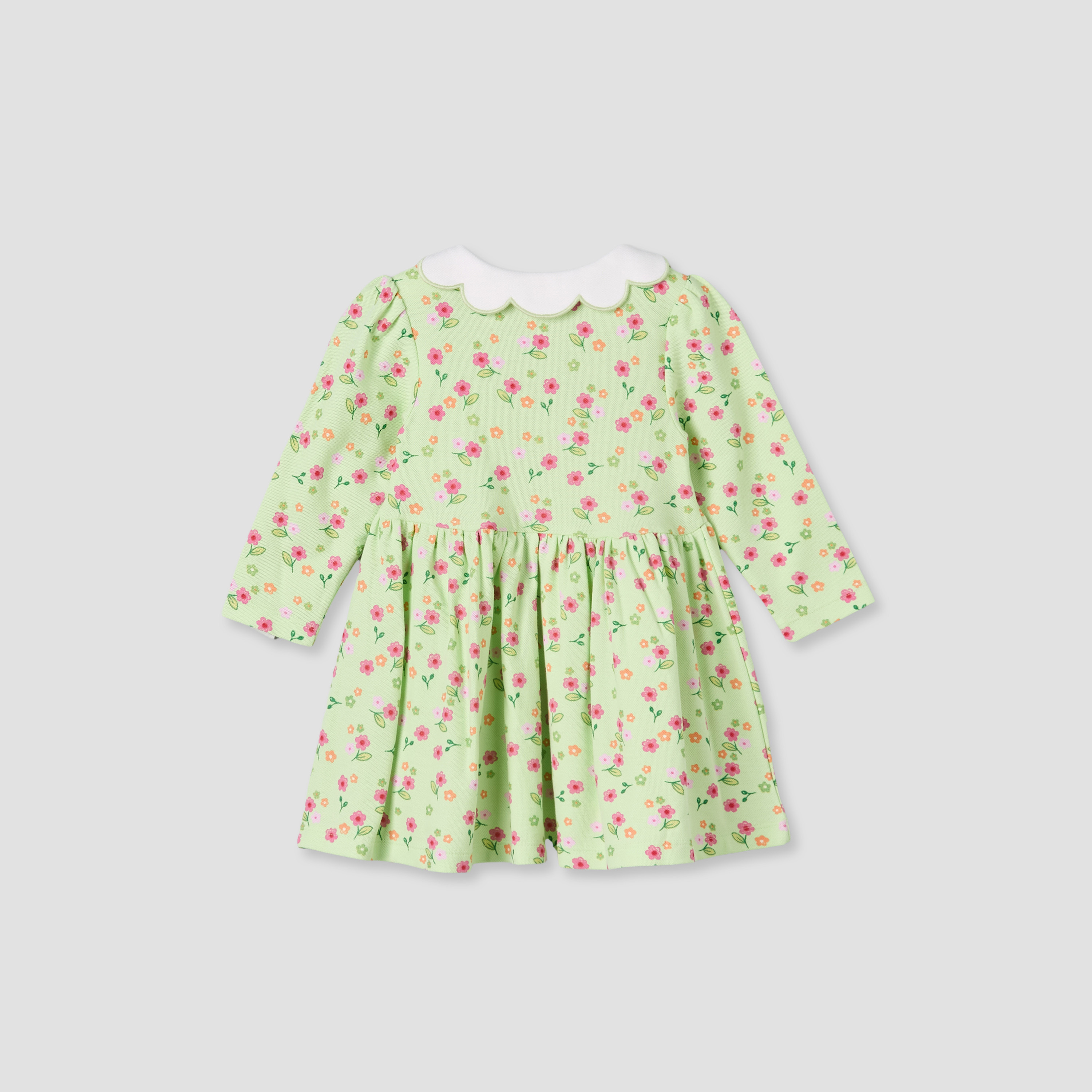 فستان إيه لاين بياقة وأكمام طويلة وطبعات من جونيورز-baby-girls-clothing-dressesandjumpsuits-image-3