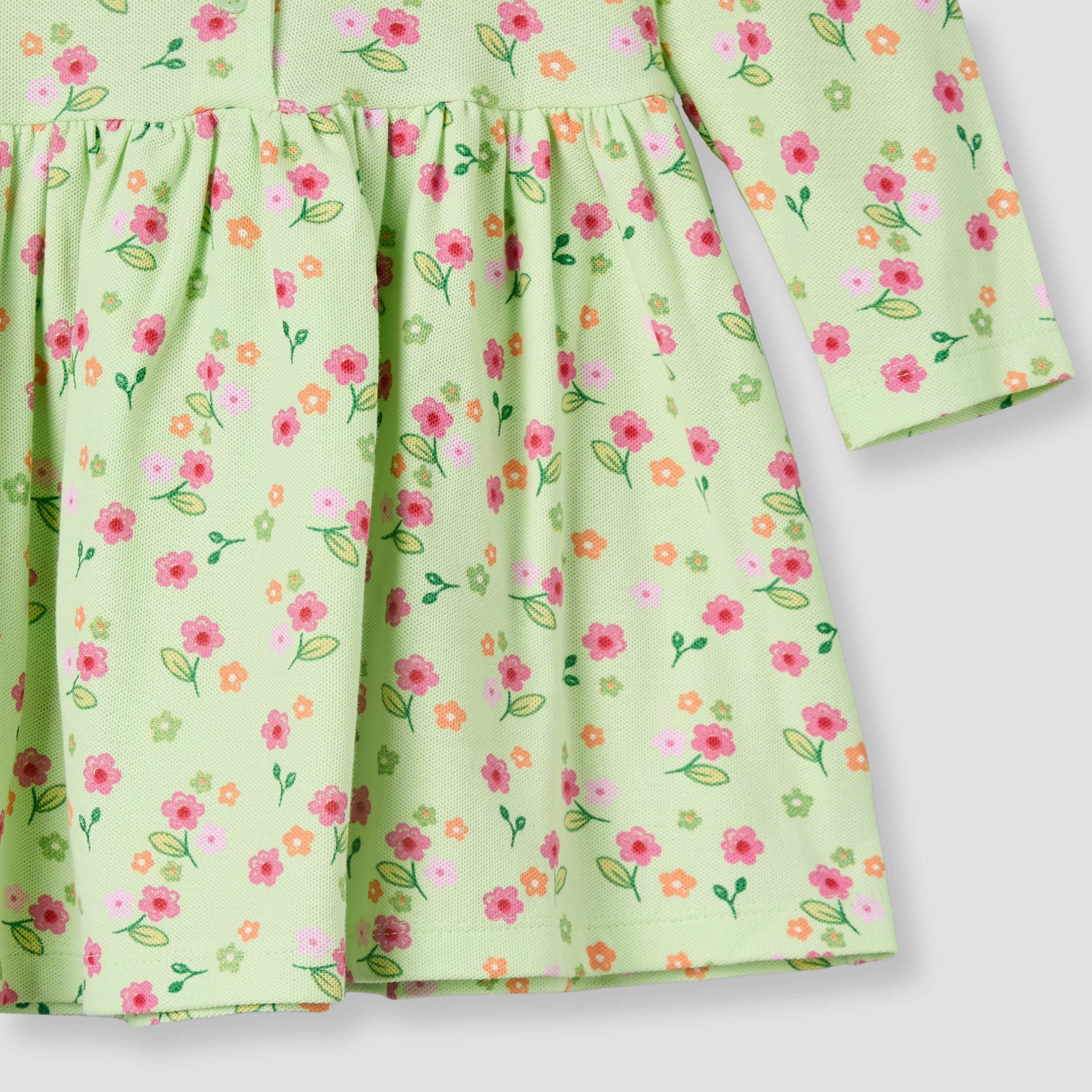 فستان إيه لاين بياقة وأكمام طويلة وطبعات من جونيورز-baby-girls-clothing-dressesandjumpsuits-image-1