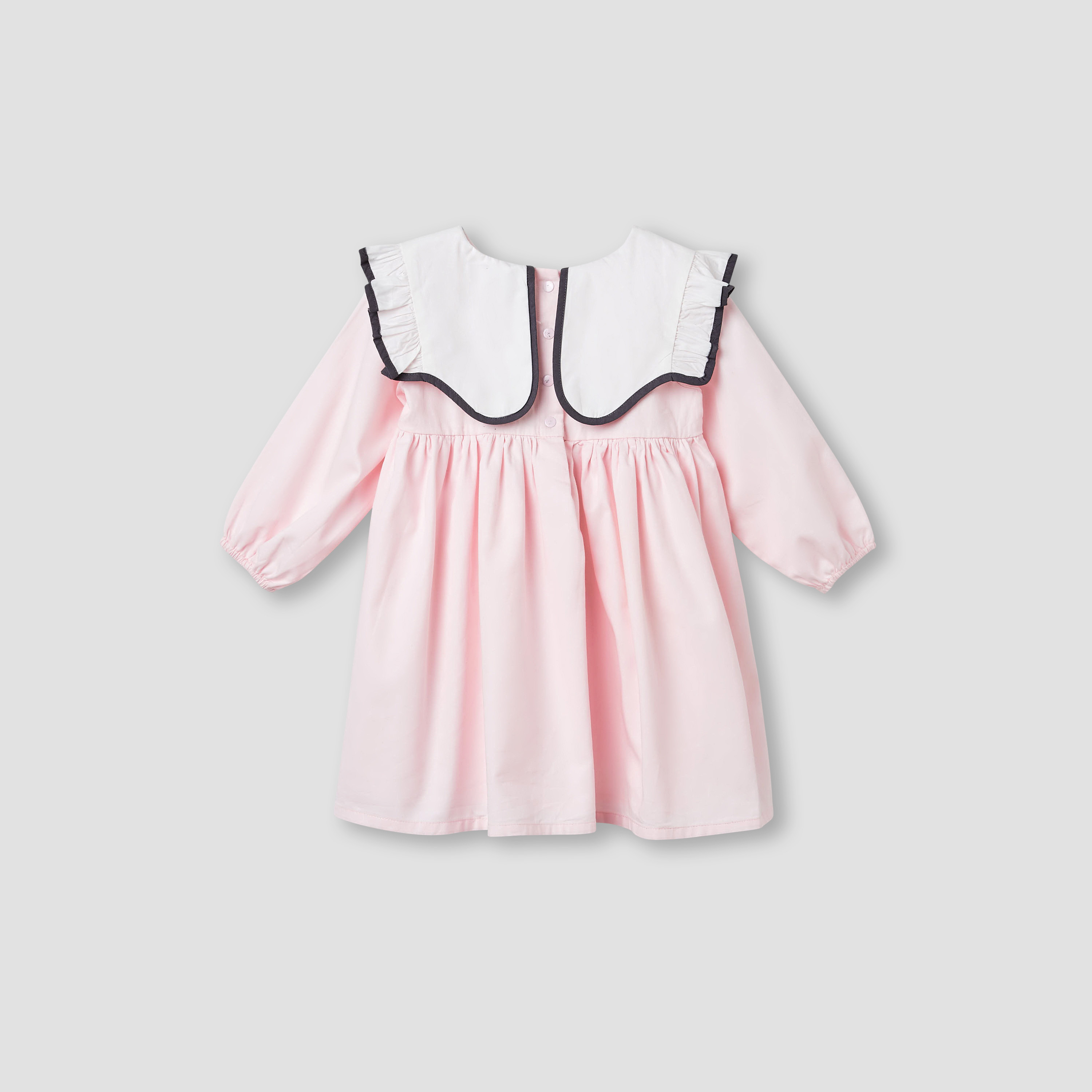 فستان بأكمام طويلة وياقة بحار متباينة من جونيورز-baby-girls-clothing-dressesandjumpsuits-image-4