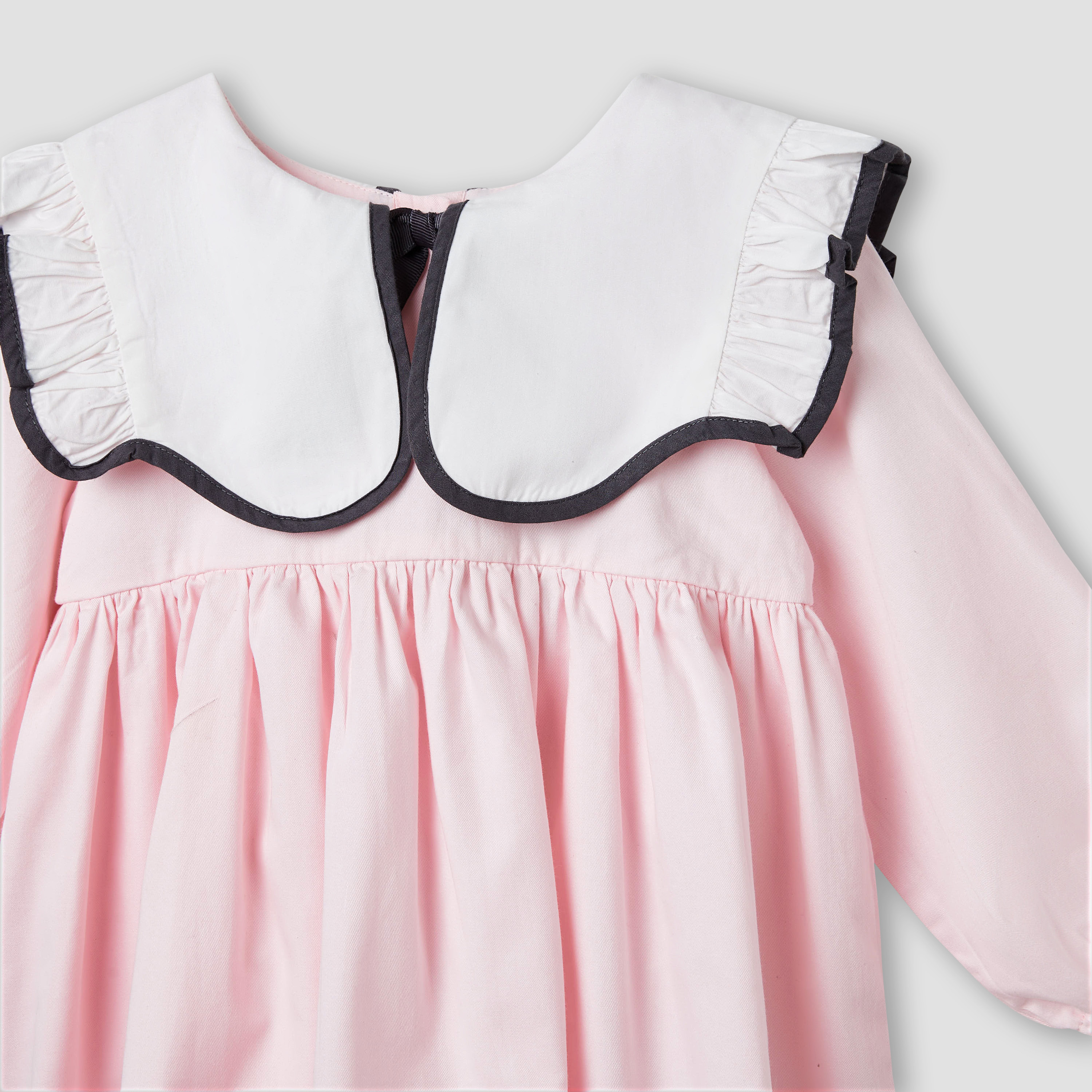 فستان بأكمام طويلة وياقة بحار متباينة من جونيورز-baby-girls-clothing-dressesandjumpsuits-image-3