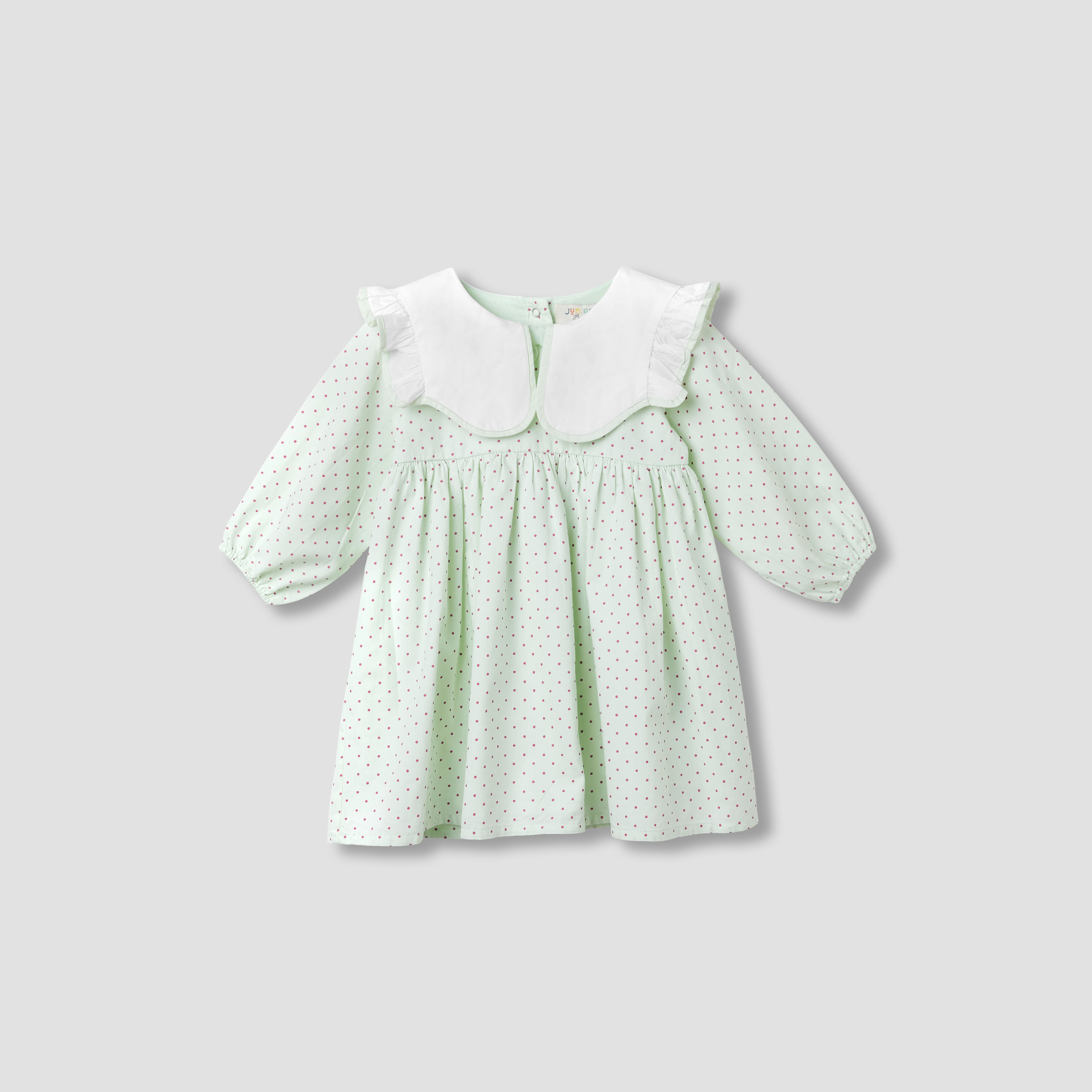 فستان بطبعات منقطة مع ياقة بحّارة متباينة من جونيورز-baby-girls-clothing-dressesandjumpsuits-image-1