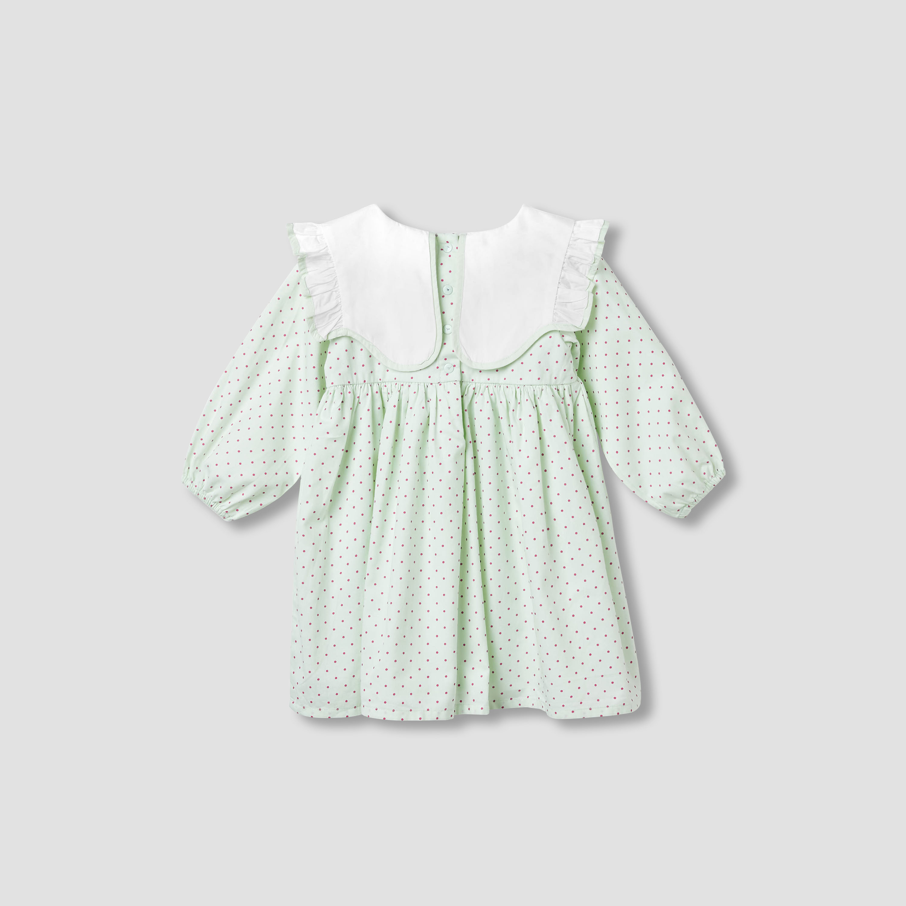 فستان بطبعات منقطة مع ياقة بحّارة متباينة من جونيورز-baby-girls-clothing-dressesandjumpsuits-image-2