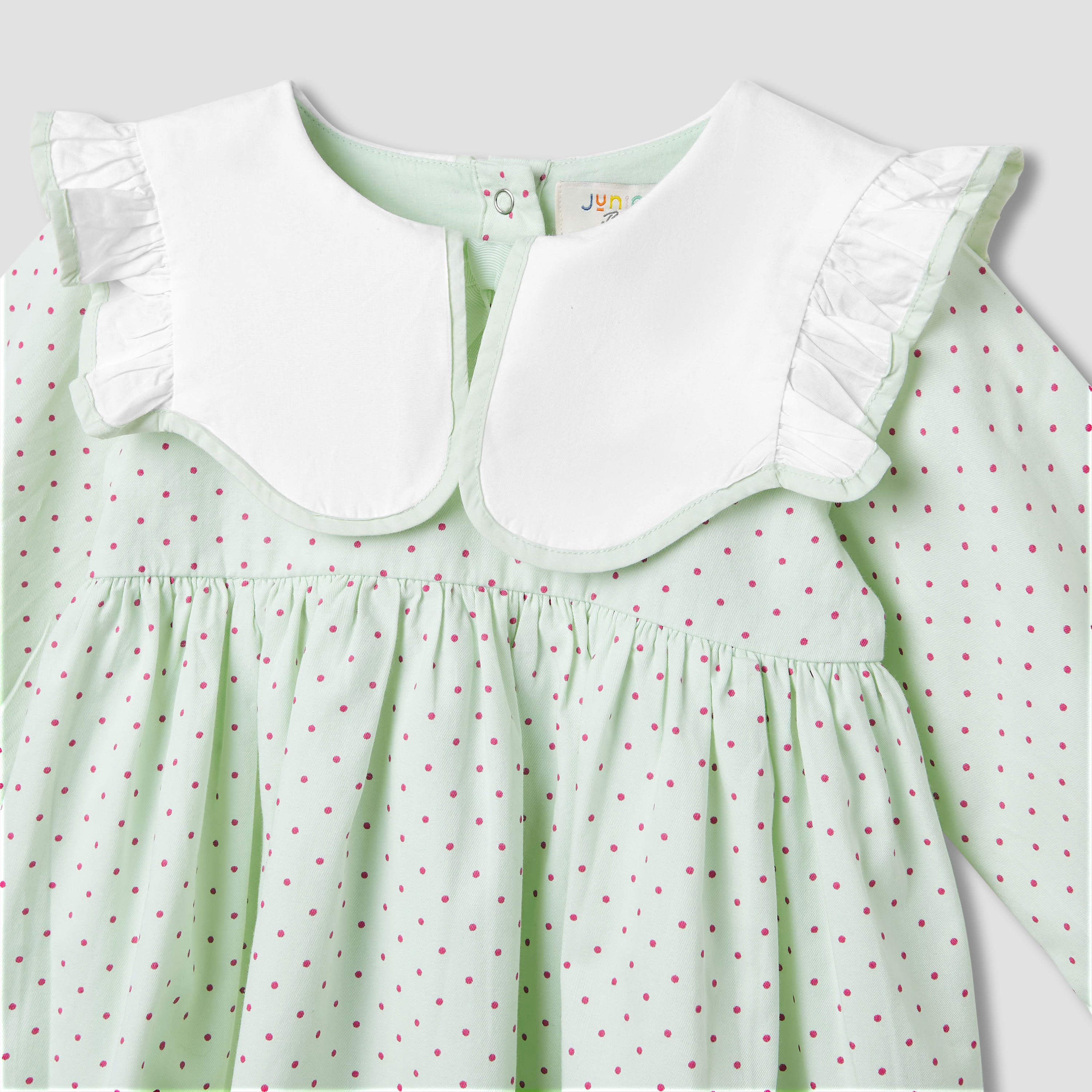 فستان بطبعات منقطة مع ياقة بحّارة متباينة من جونيورز-baby-girls-clothing-dressesandjumpsuits-image-3