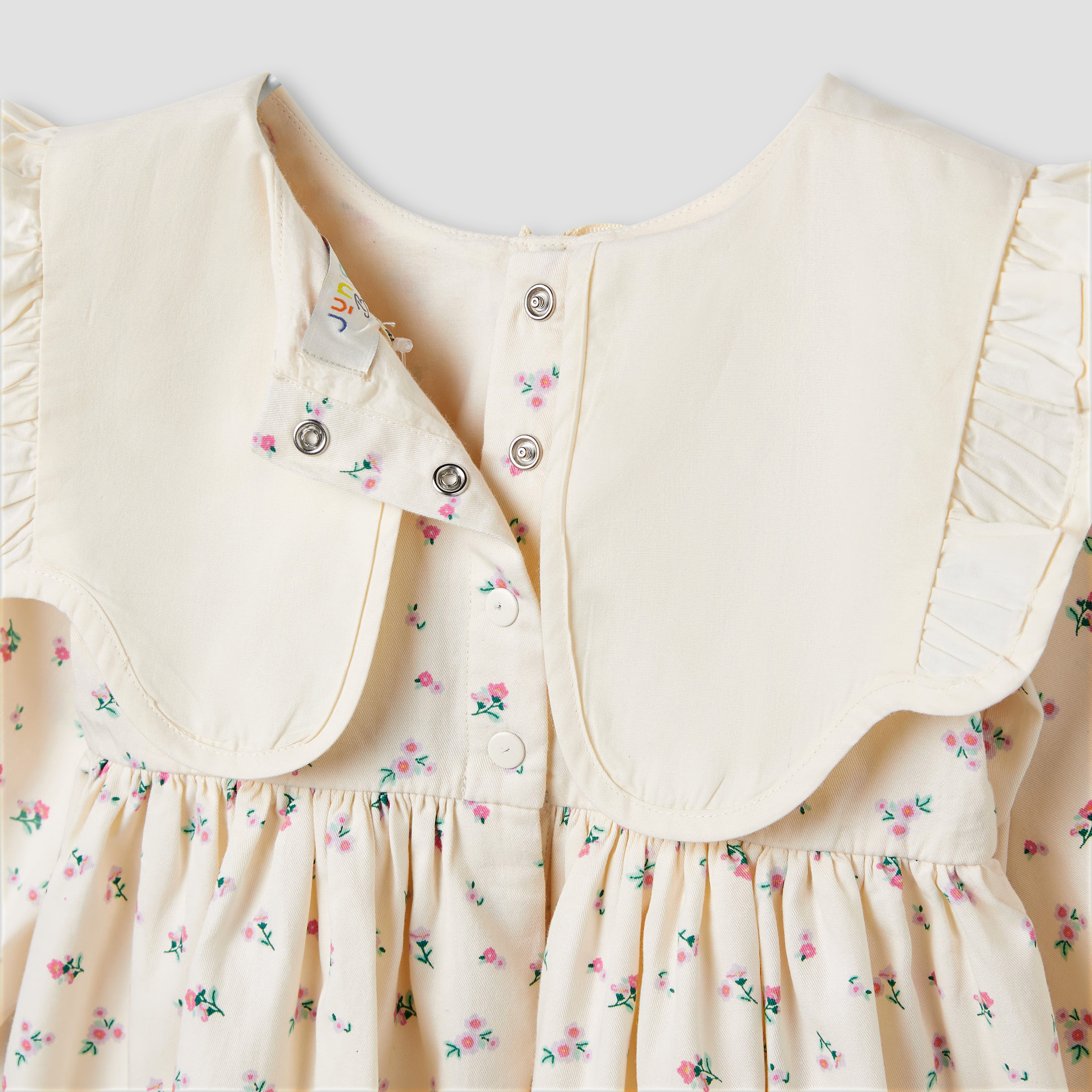Juniors Floral Print Dress with Contrast Sailor Collar-baby-girls-clothing-dressesandjumpsuits-image-4