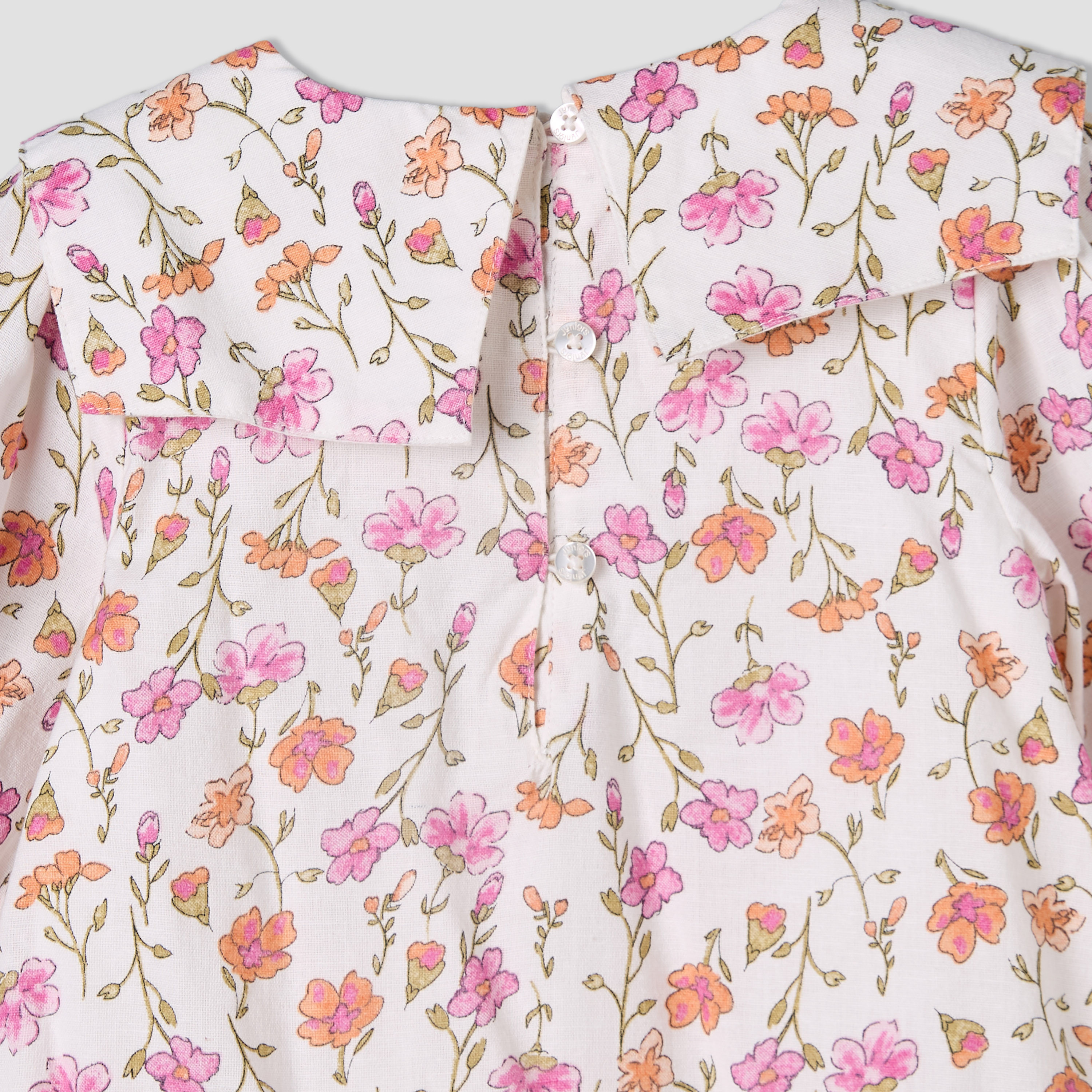 Juniors Collared Long Sleeves A-Line Dress with Floral Print and Ruffled Hem-baby-girls-clothing-dressesandjumpsuits-image-6
