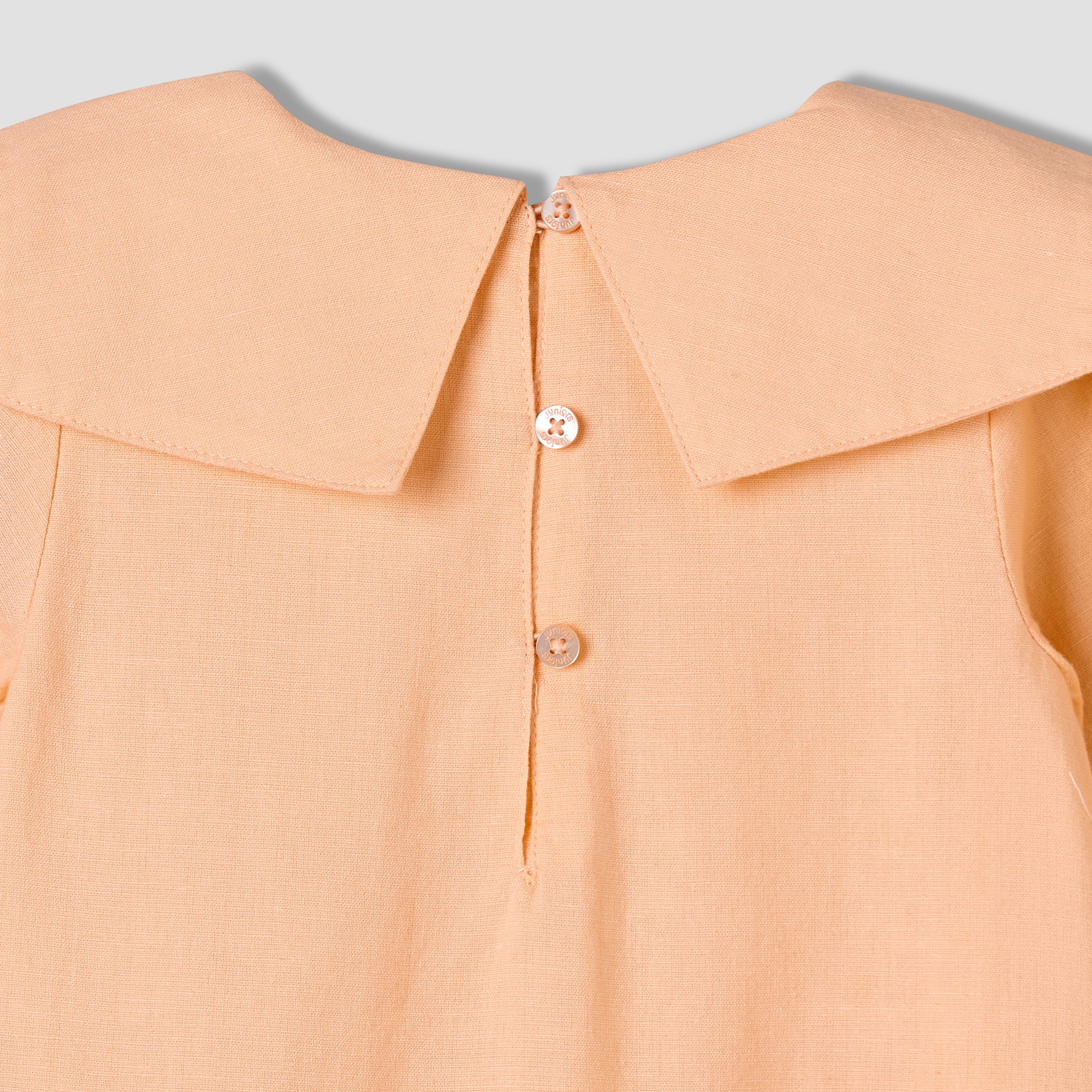 Juniors Collared Long Sleeves A-Line Dress with Ruffled Hem-baby-girls-clothing-dressesandjumpsuits-image-6