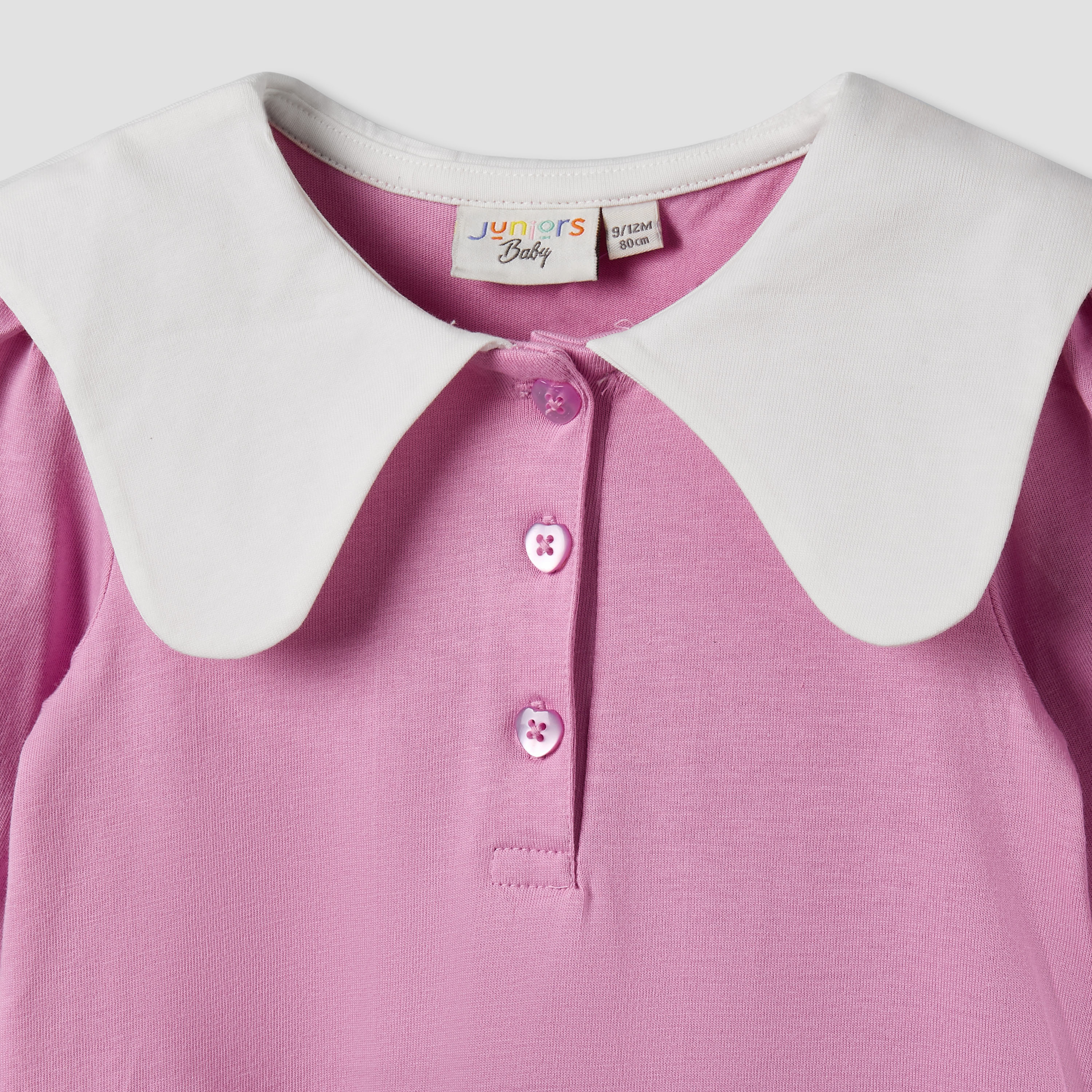 Juniors Sailor Collar Long Sleeves Dress with Drop Waist-baby-girls-clothing-dressesandjumpsuits-image-4