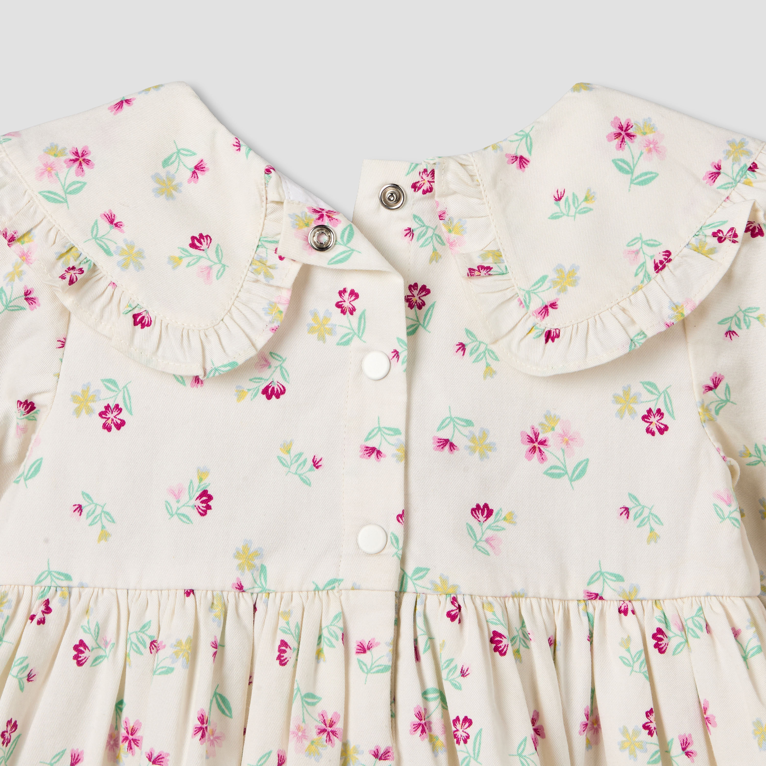 Juniors Peter Pan Collar Long Sleeve A-line Dress with Floral Print-baby-girls-clothing-dressesandjumpsuits-image-6