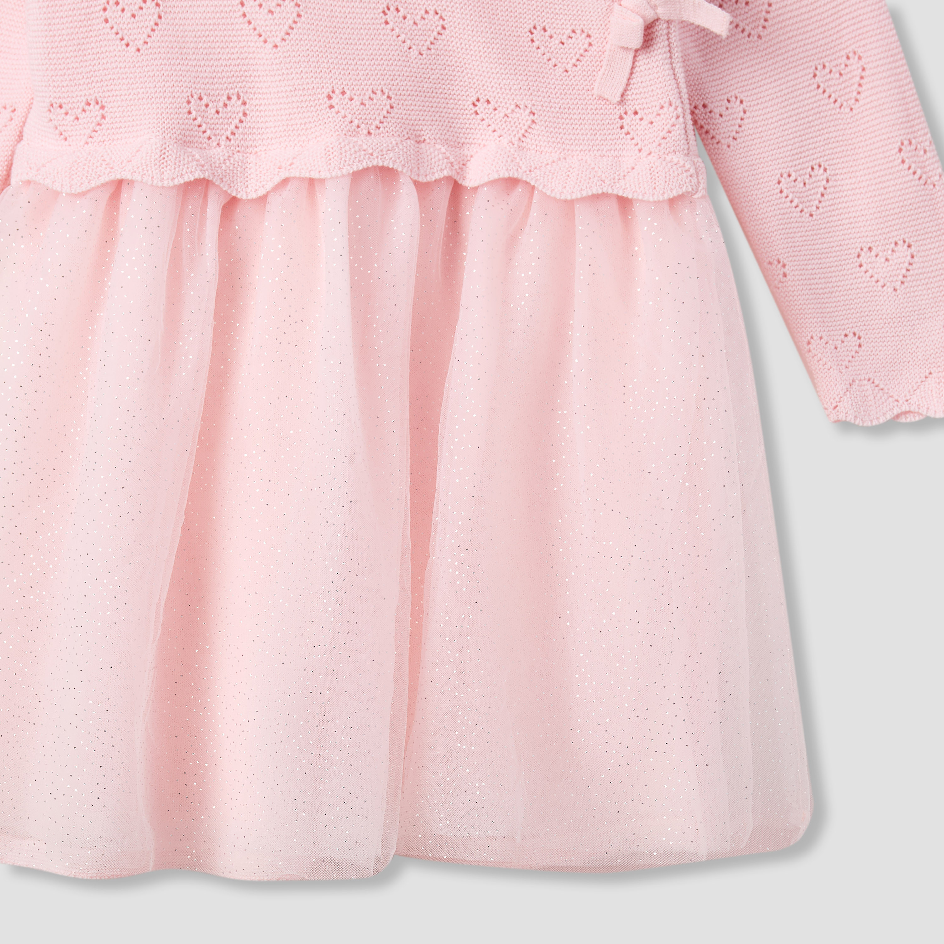 فستان بارز الملمس بياقة V وكولون من جونيورز-baby-girls-clothing-winterwear-dresses-image-6