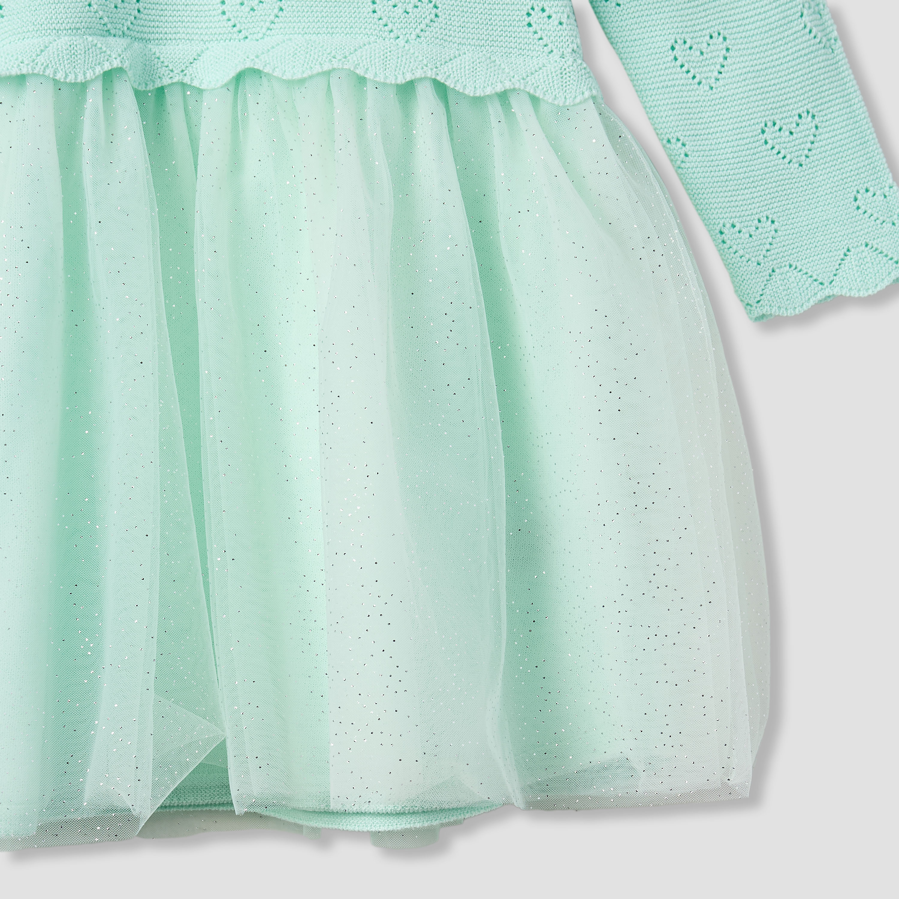 Juniors Textured V-neck Dress and Tights Set-baby-girls-clothing-dressesandjumpsuits-image-6