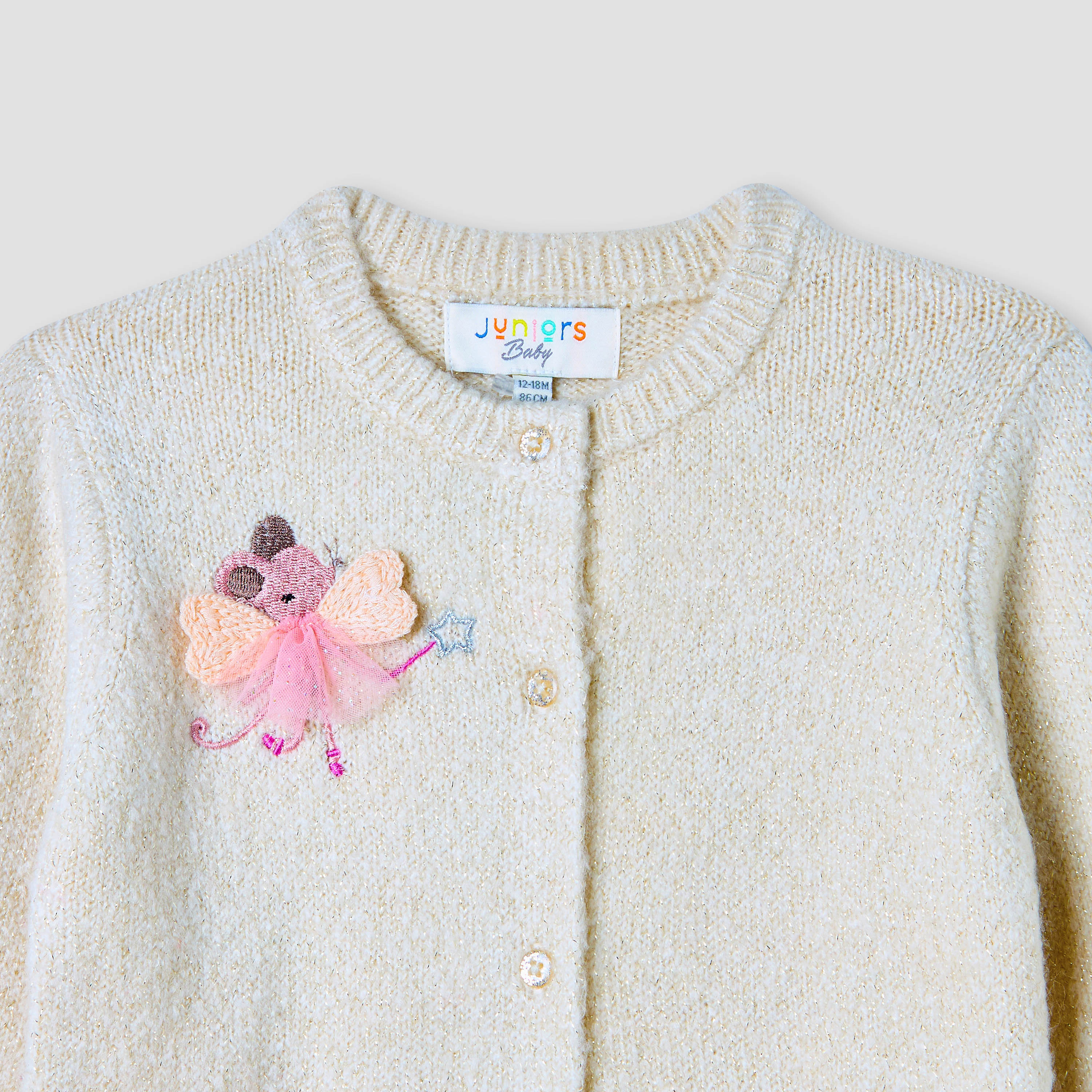 كارديجان مطرز بأزرار إغلاق وأكمام طويلة من جونيورز-baby-girls-clothing-jumpersandcardigans-image-3