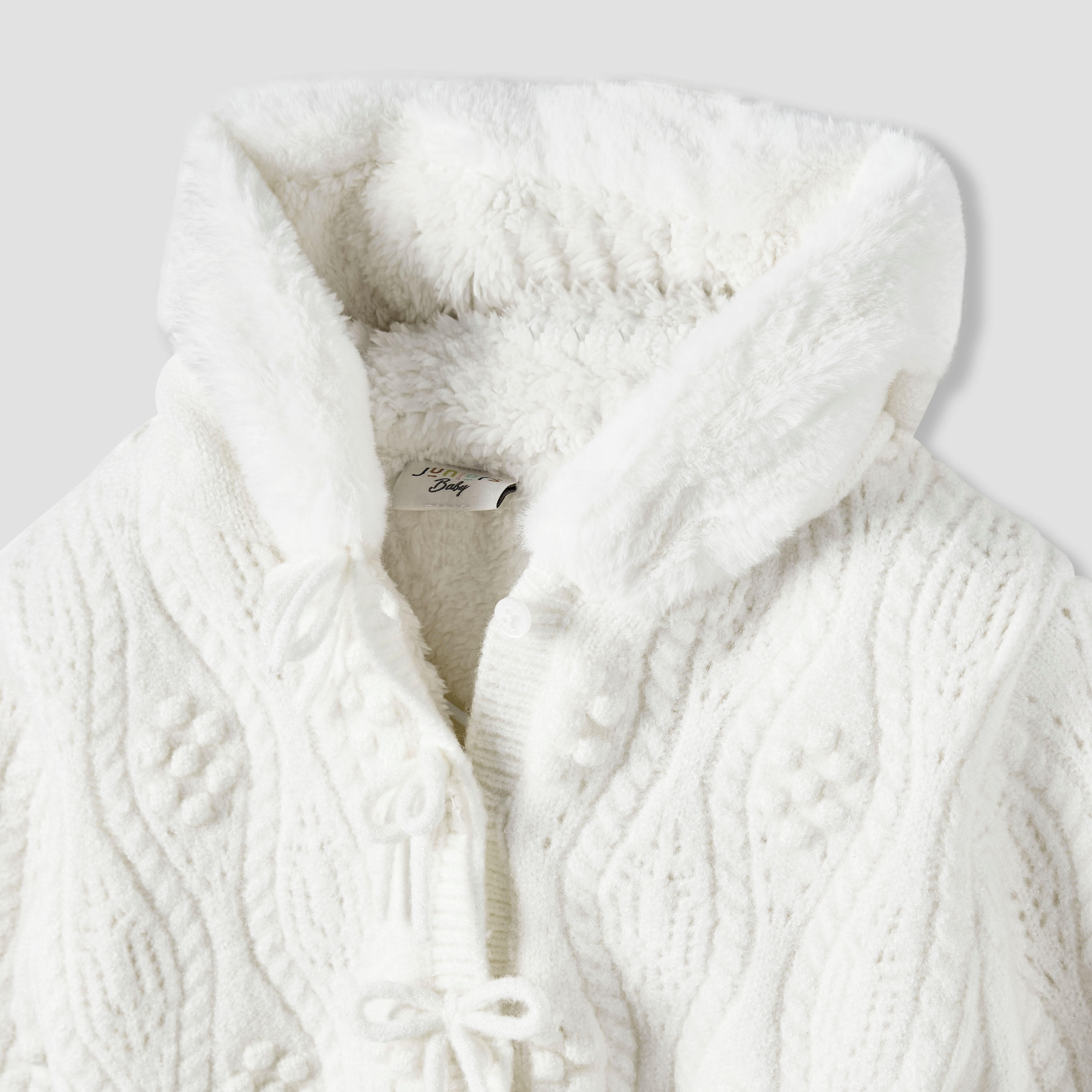 كارديجان بارز الملمس بقبعة وأكمام طويلة من جونيورز-baby-girls-clothing-jumpersandcardigans-image-4