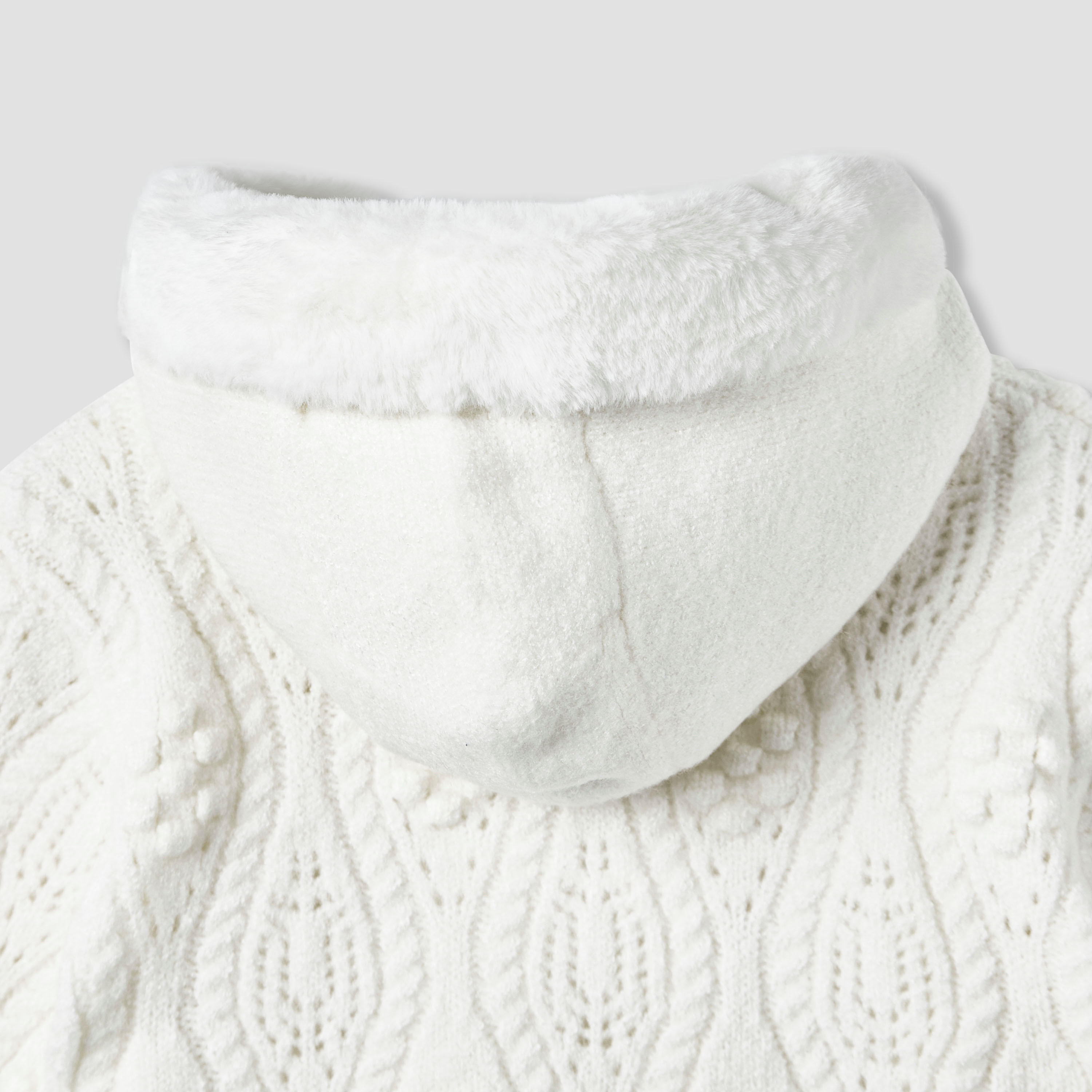 Juniors Textured Hooded Cardigan with Long Sleeves-baby-girls-clothing-jumpersandcardigans-image-5