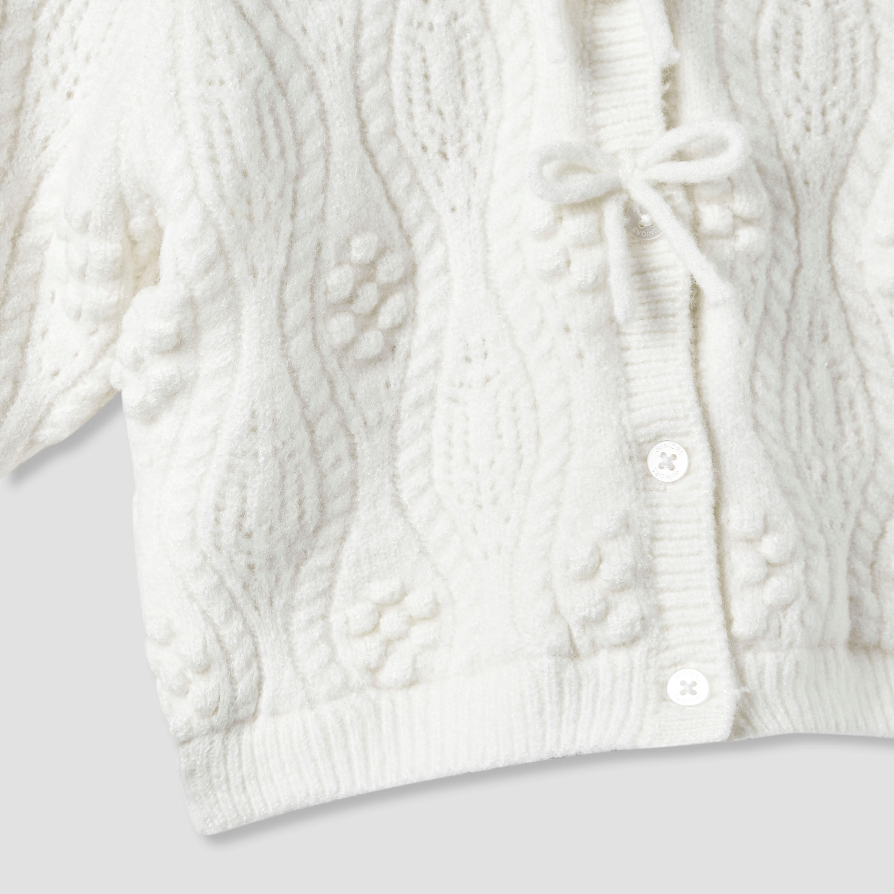 Juniors Textured Hooded Cardigan with Long Sleeves-baby-girls-clothing-jumpersandcardigans-image-6