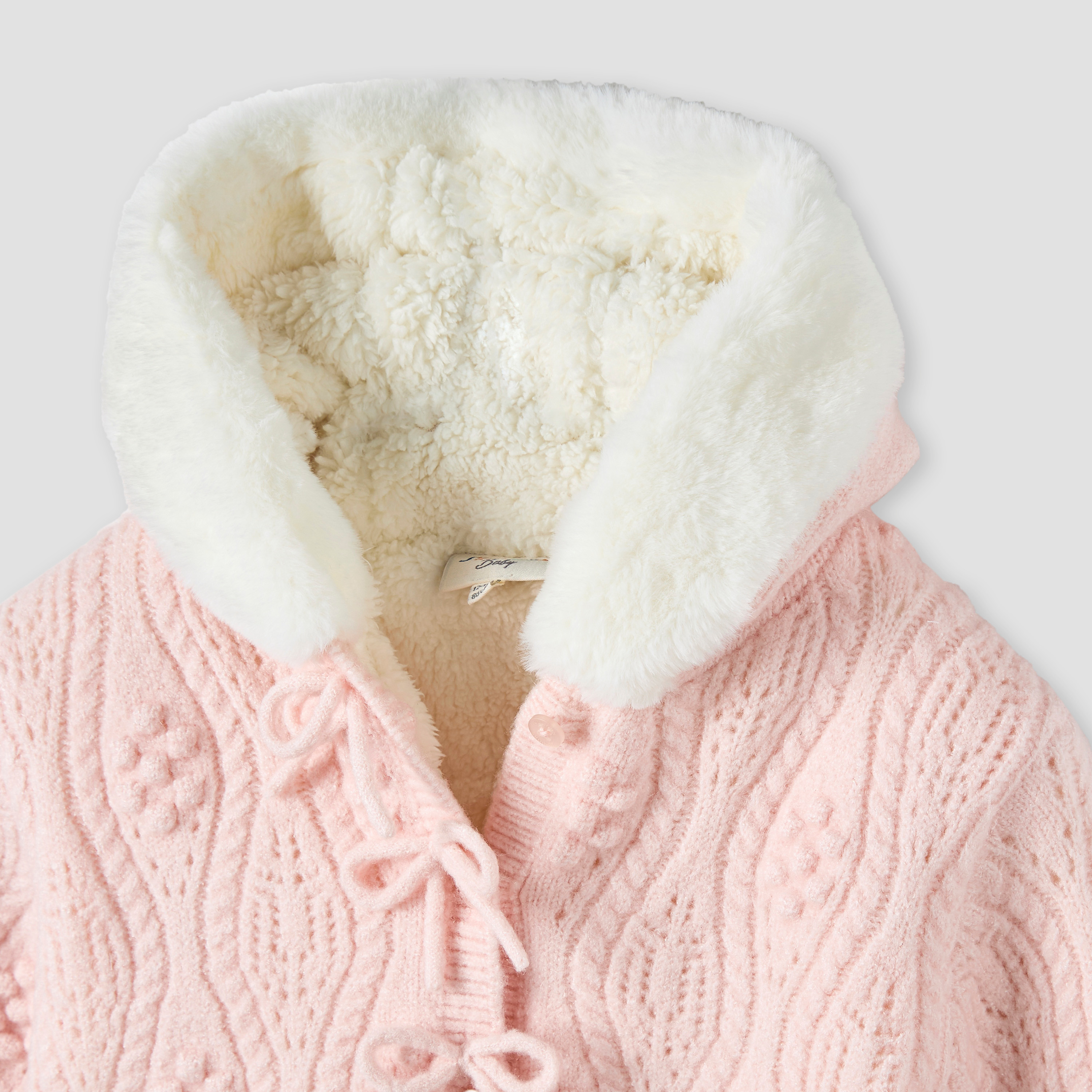 Juniors Textured Hooded Cardigan with Long Sleeves-baby-girls-clothing-jumpersandcardigans-image-4