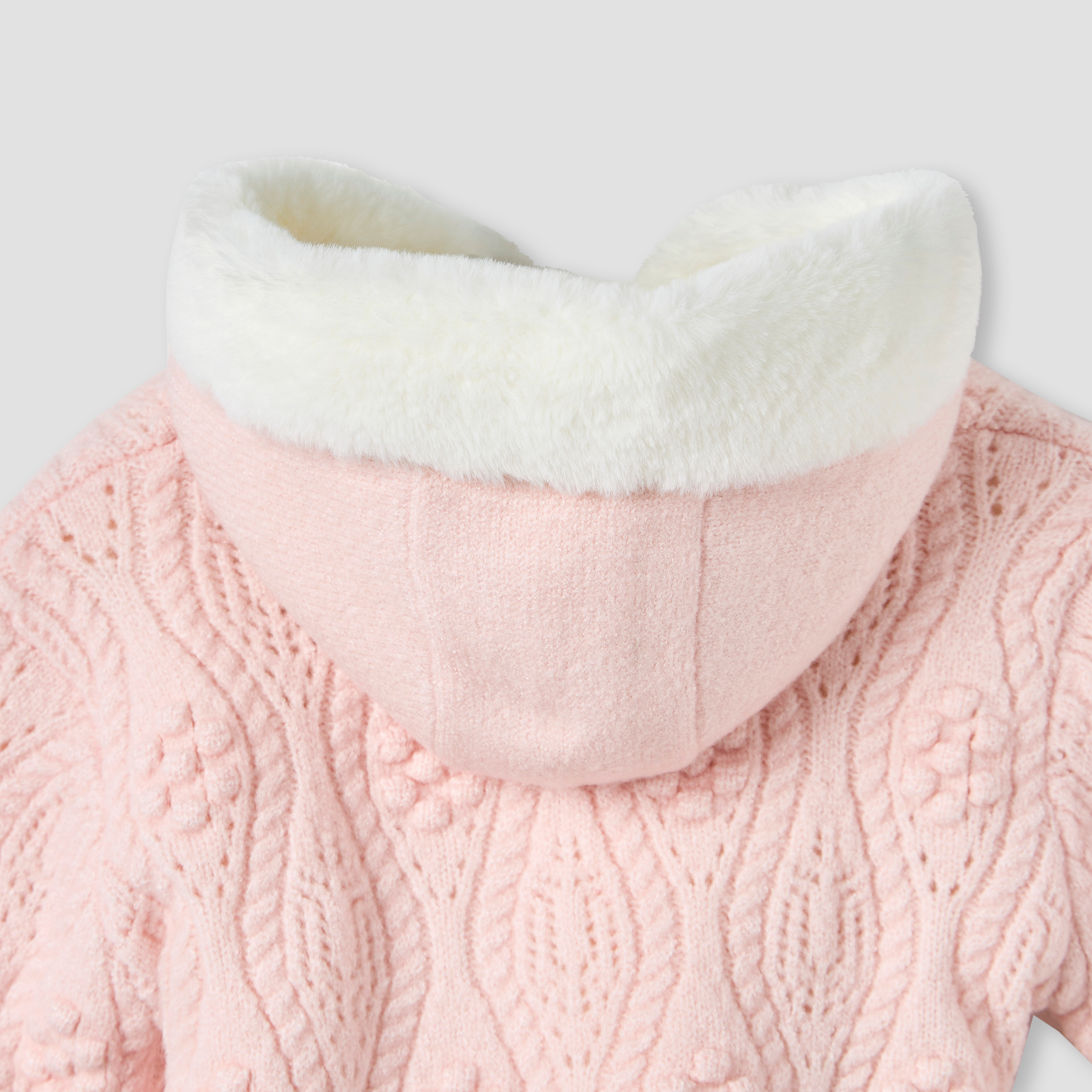 Juniors Textured Hooded Cardigan with Long Sleeves-baby-girls-clothing-jumpersandcardigans-image-6