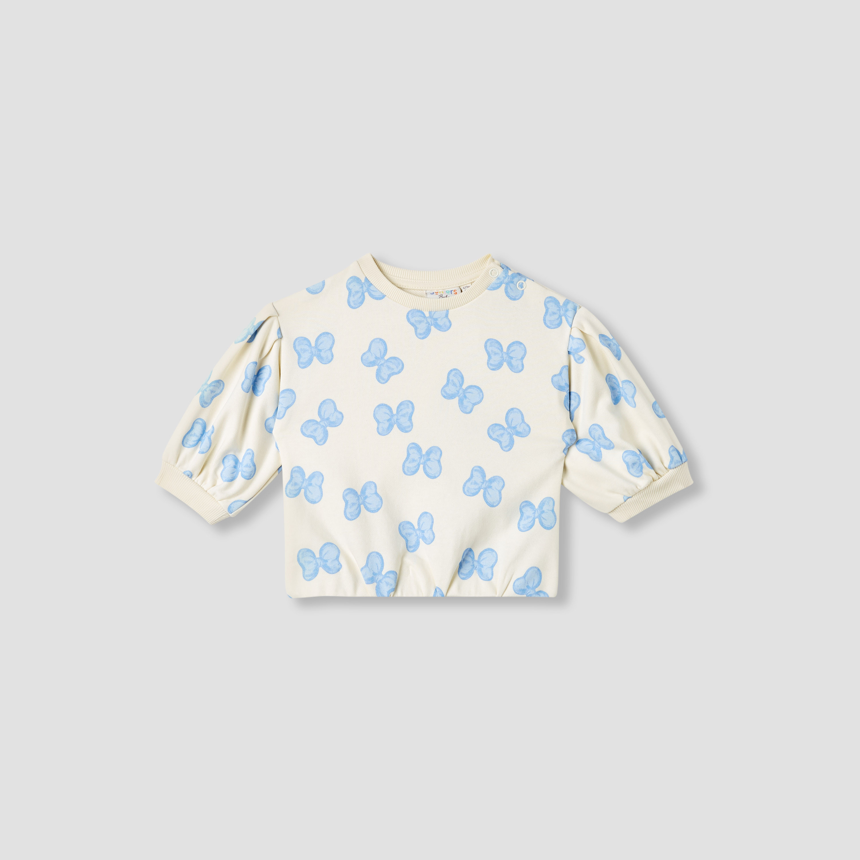 Juniors Butterfly Print Sweatshirt with Long Sleeves-baby-girls-clothing-winterwear-sweatshirts-image-1