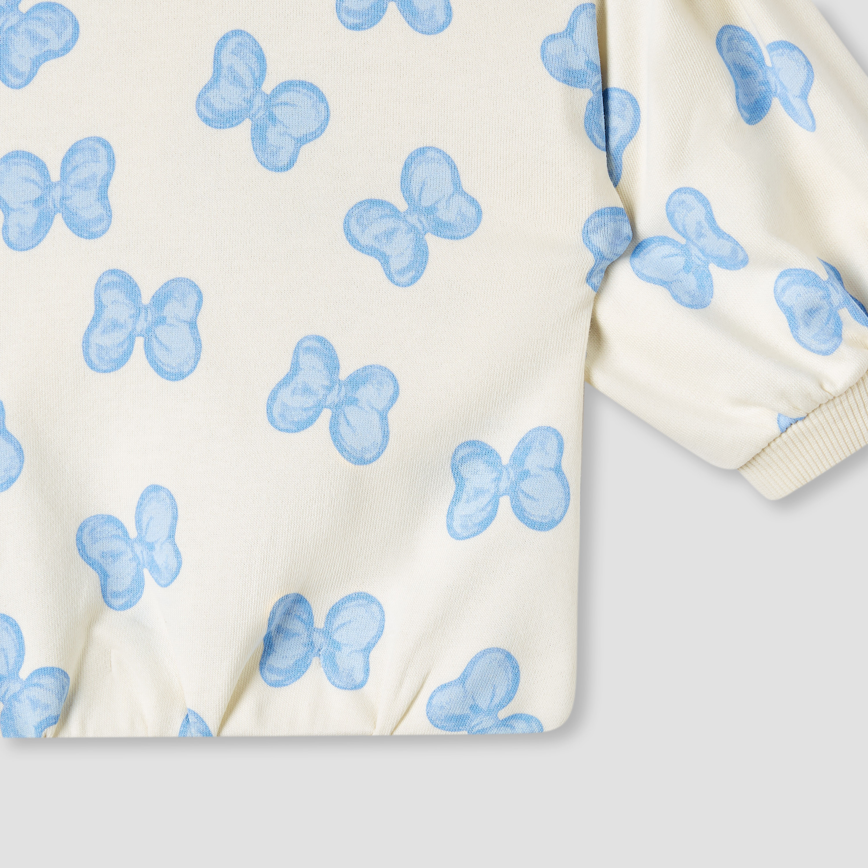 Juniors Butterfly Print Sweatshirt with Long Sleeves-baby-girls-clothing-winterwear-sweatshirts-image-4