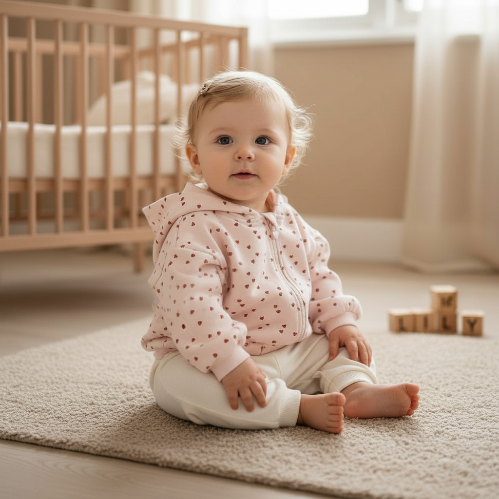 Juniors Heart Print Zip Through Jacket with Long Sleeves-baby-girls-clothing-winterwear-jacketsandcoats-image-5