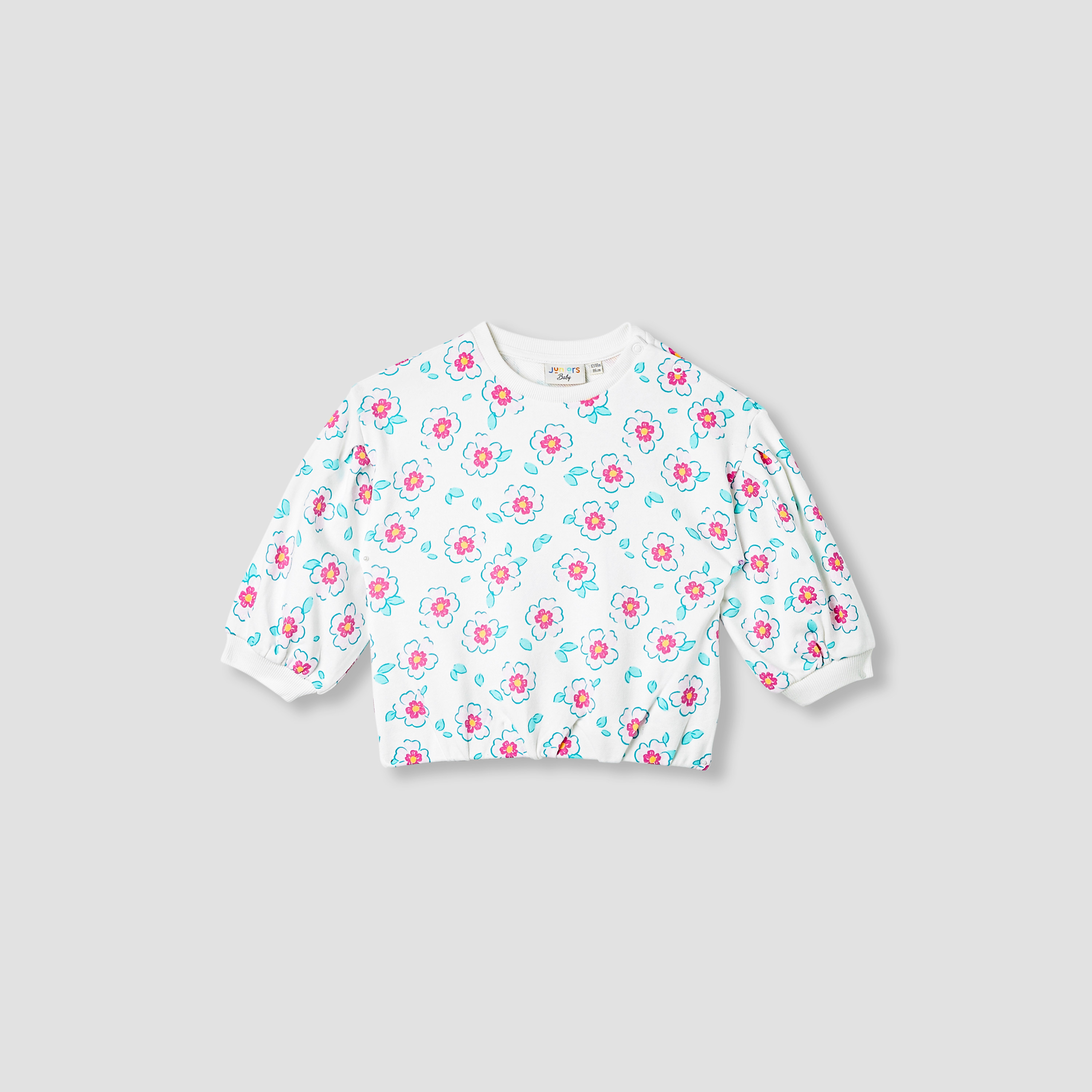 سويت شيرت بطبعات أزهار وأكمام طويلة من جونيورز-baby-girls-clothing-winterwear-sweatshirts-image-4