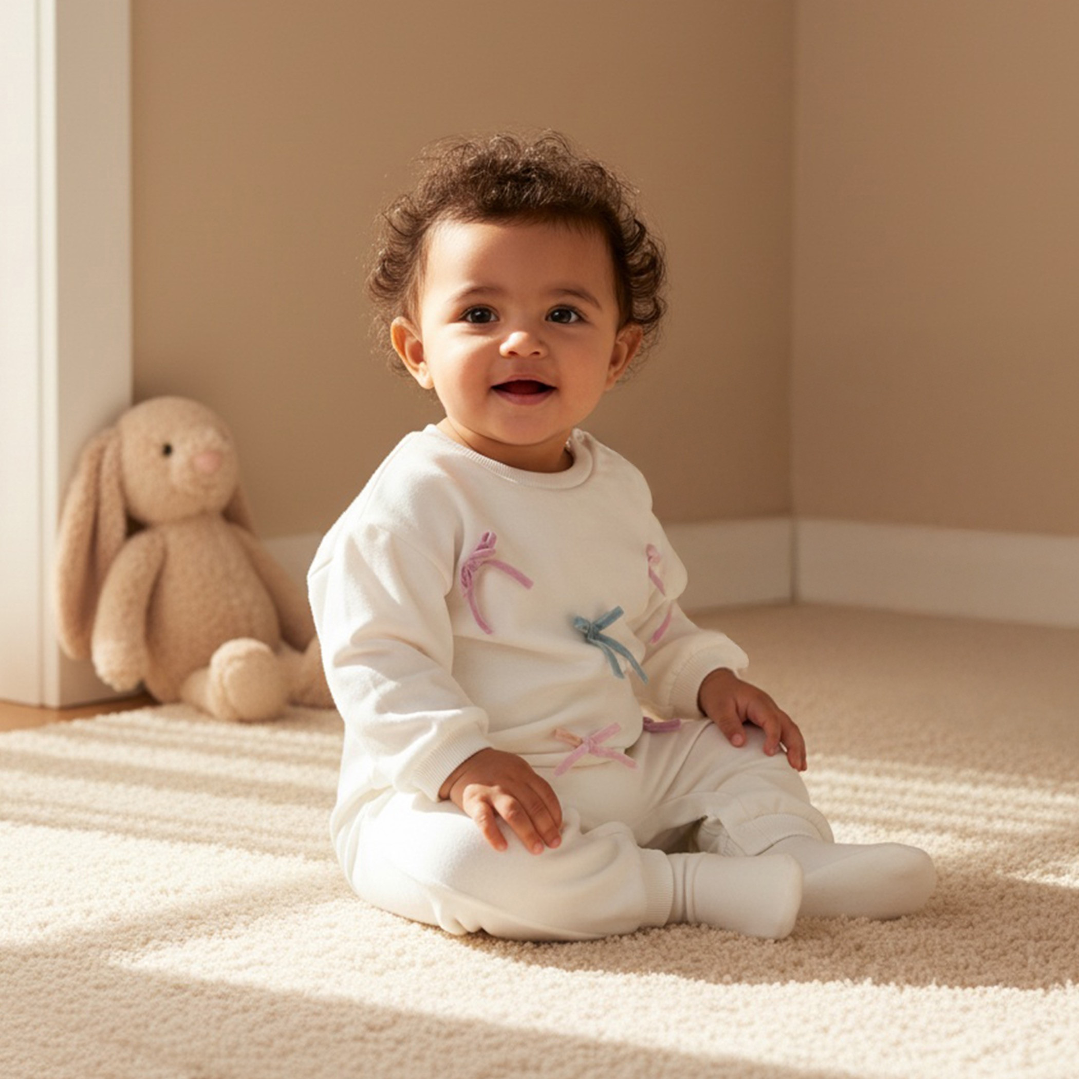 Juniors Bow Detail Sweatshirt with Long Sleeves-baby-girls-clothing-winterwear-sweatshirts-image-6