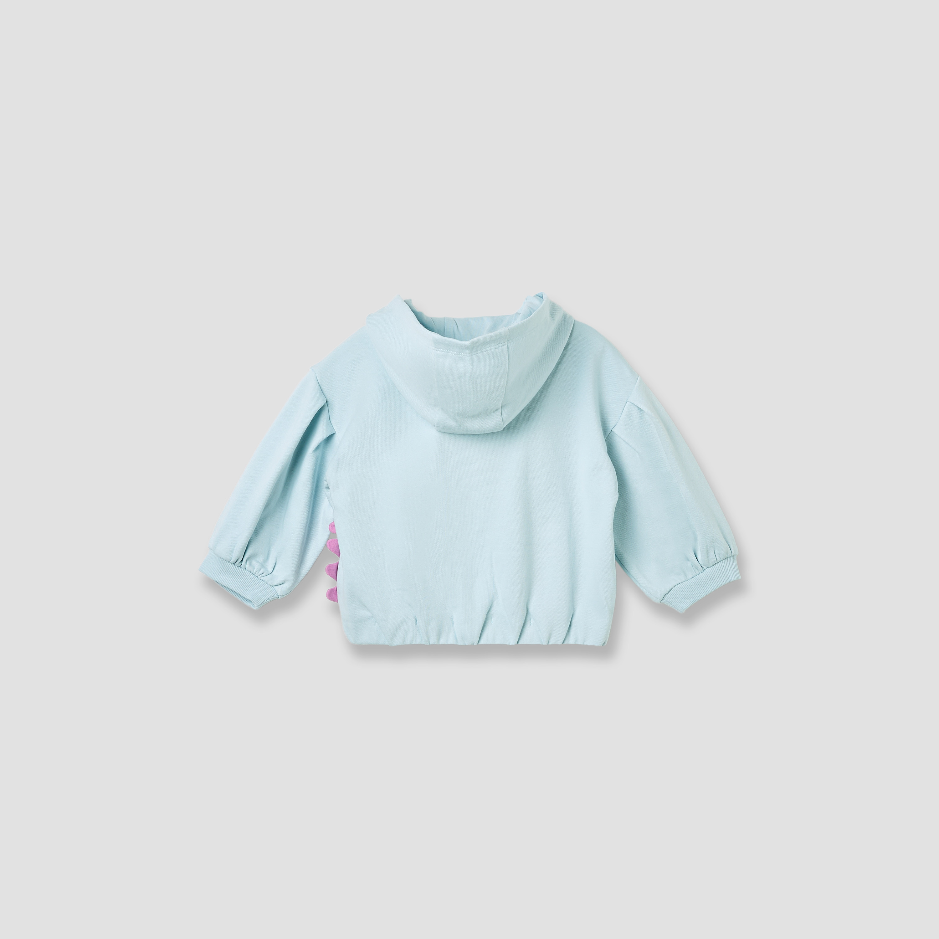 Juniors Unicorn Applique Hooded Sweatshirt with Long Sleeves-baby-girls-clothing-winterwear-sweatshirts-image-2