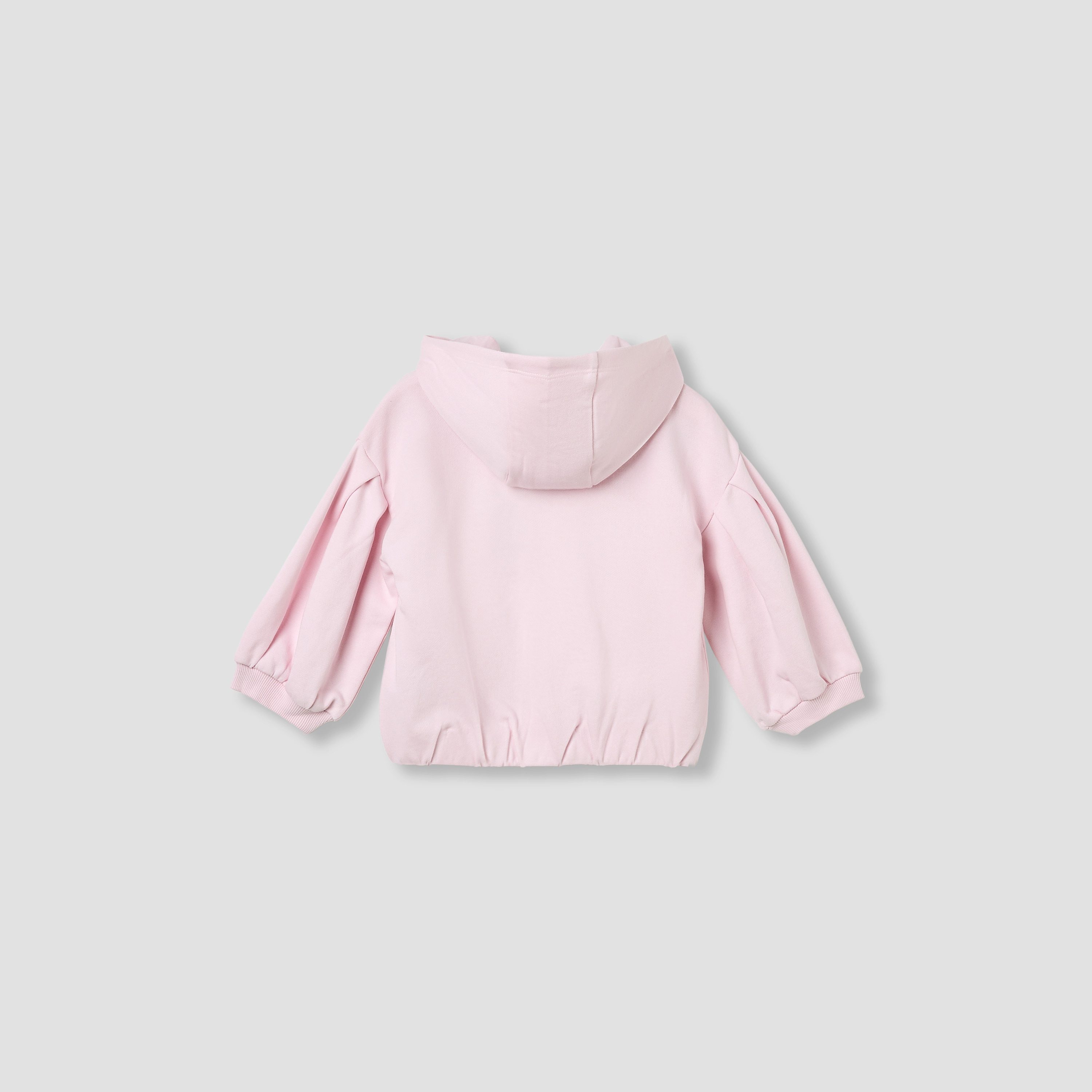 Juniors Floral Print Hooded Sweatshirt with Long Sleeves-baby-girls-clothing-winterwear-sweatshirts-image-2