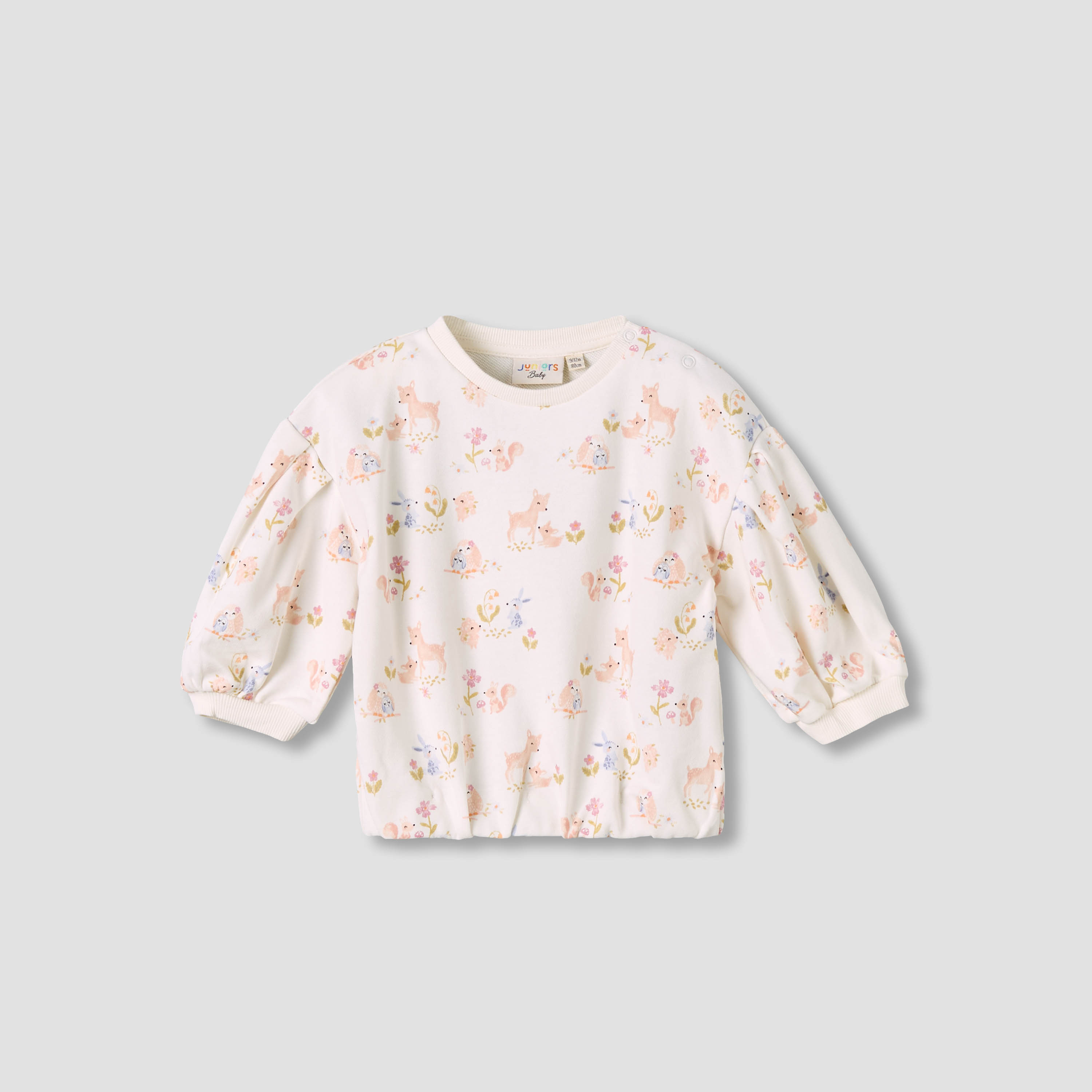 Juniors Animal Print Long Sleeves Sweatshirt-baby-girls-clothing-winterwear-sweatshirts-image-2