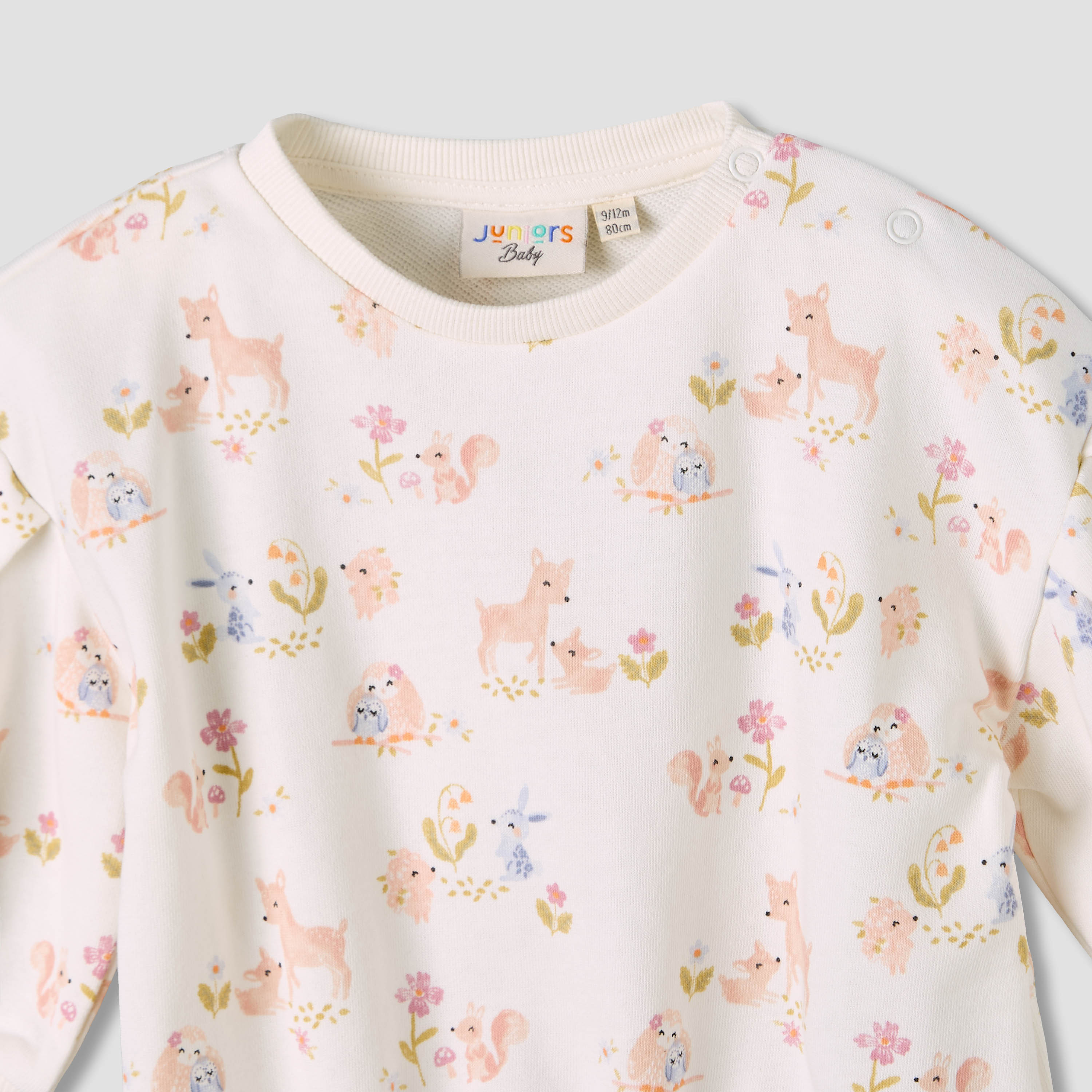 Juniors Animal Print Long Sleeves Sweatshirt-baby-girls-clothing-winterwear-sweatshirts-image-4