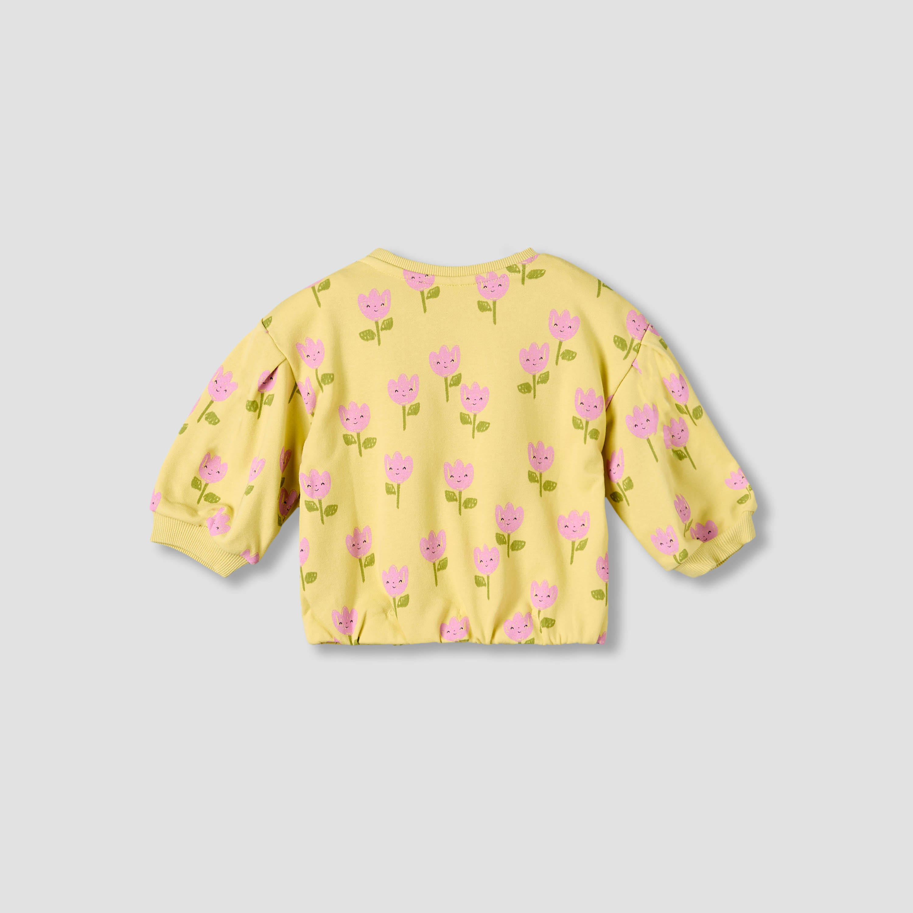 Juniors Floral Print Sweatshirt with Long Sleeves-baby-girls-clothing-winterwear-sweatshirts-image-3