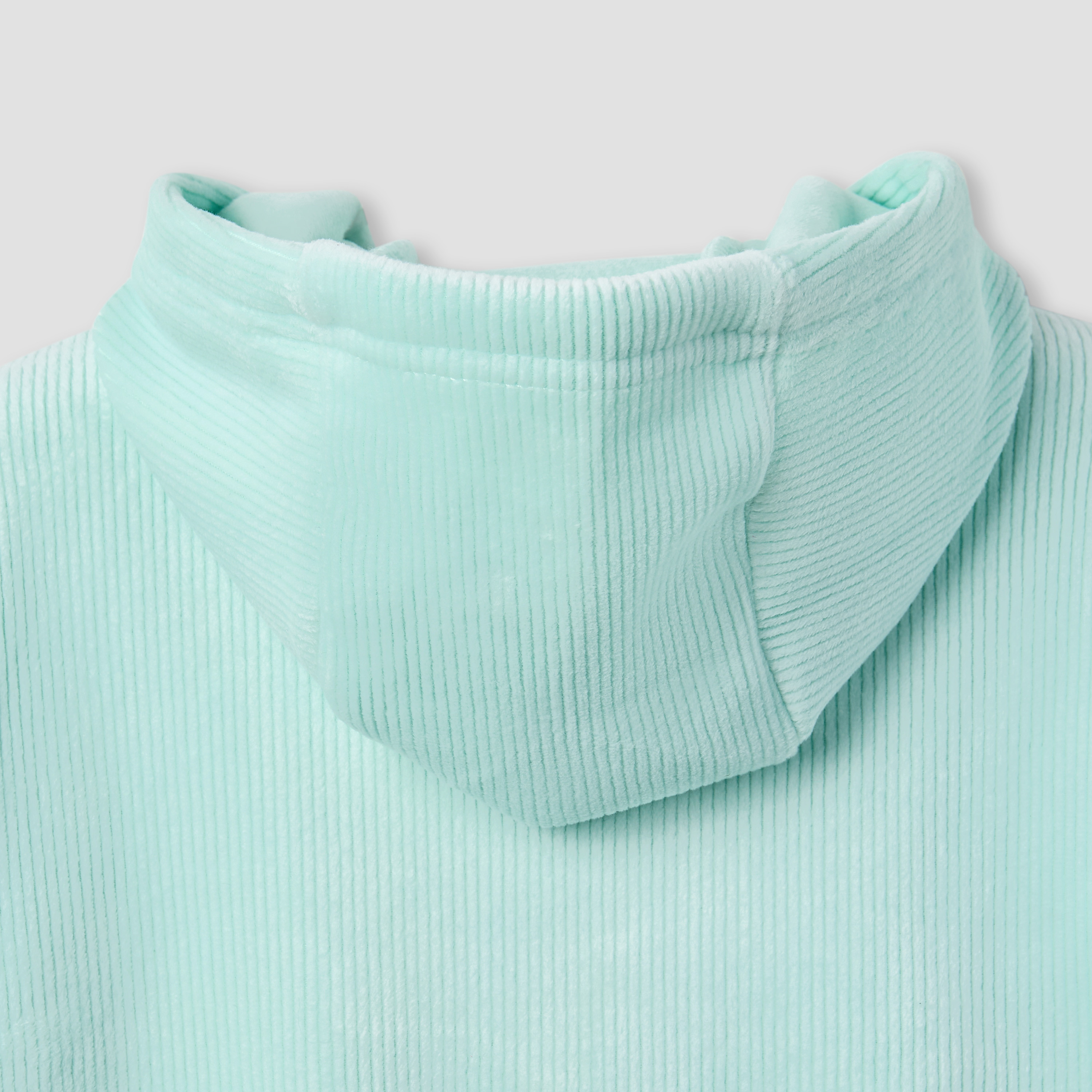 جاكيت مضلع بقبعة وأكمام طويلة وكشكش من جونيورز-baby-girls-clothing-winterwear-jacketsandcoats-image-1