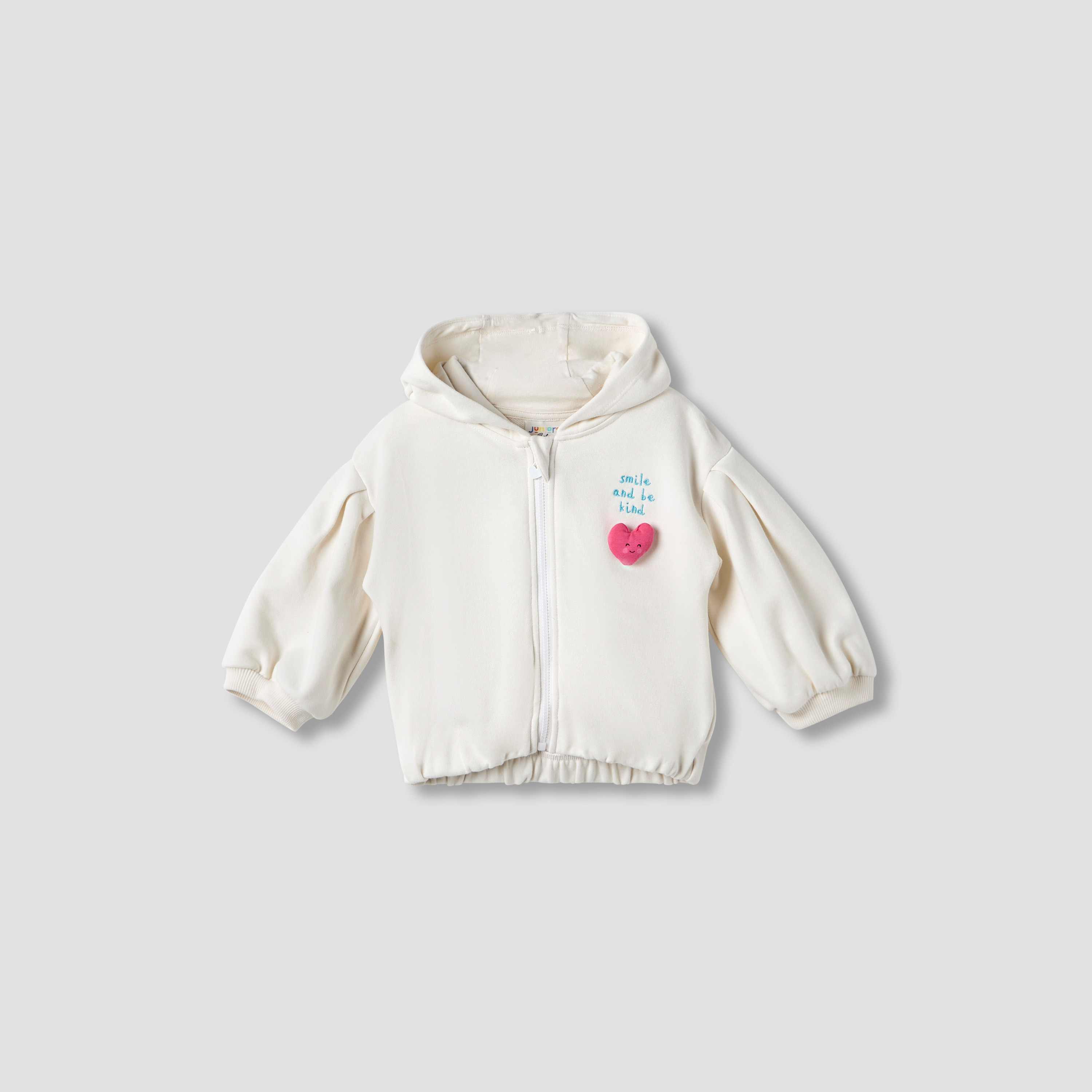 هودي بأكمام طويلة وسحاب إغلاق وزخارف قلب من جونيورز-baby-girls-clothing-winterwear-jacketsandcoats-image-2