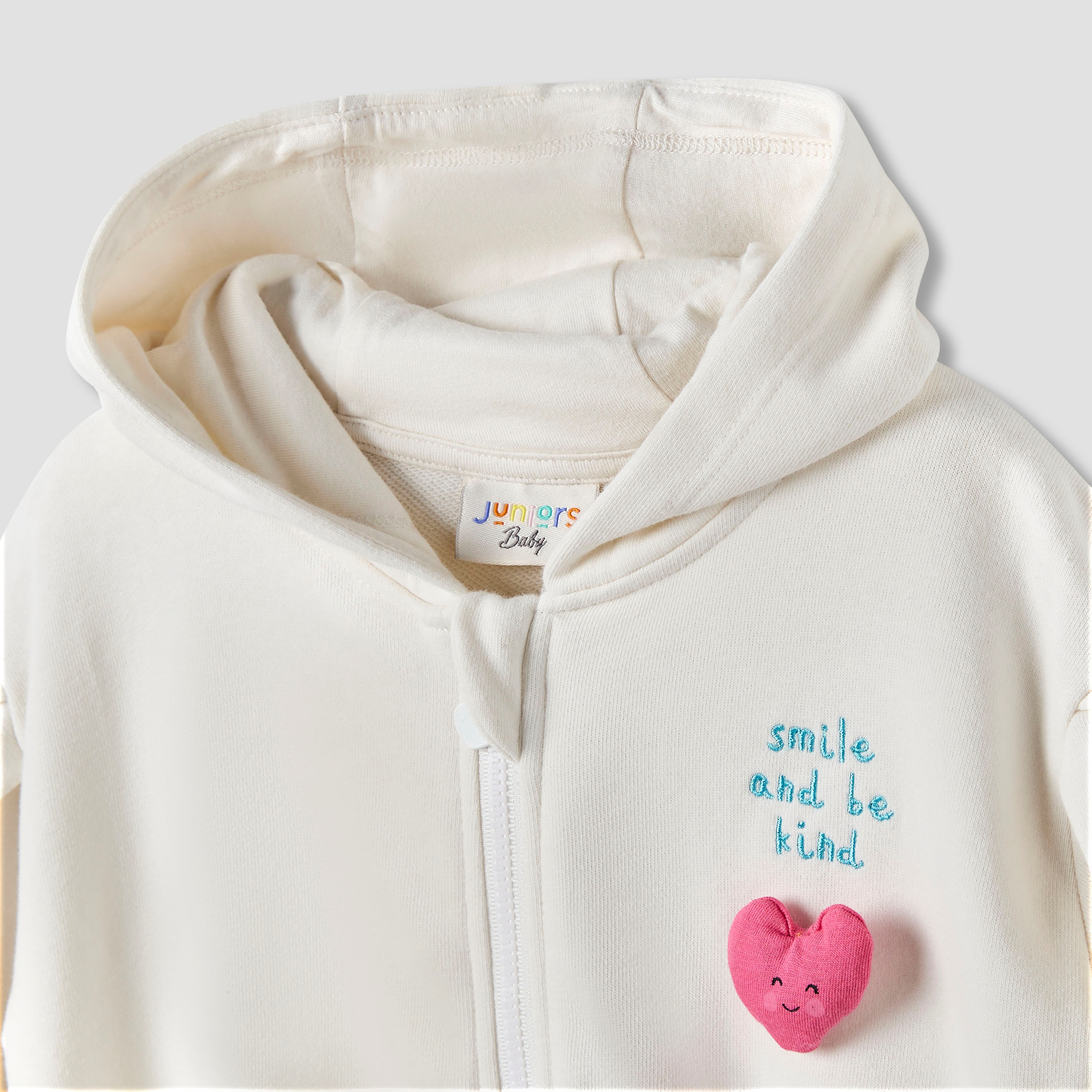 هودي بأكمام طويلة وسحاب إغلاق وزخارف قلب من جونيورز-baby-girls-clothing-winterwear-jacketsandcoats-image-4