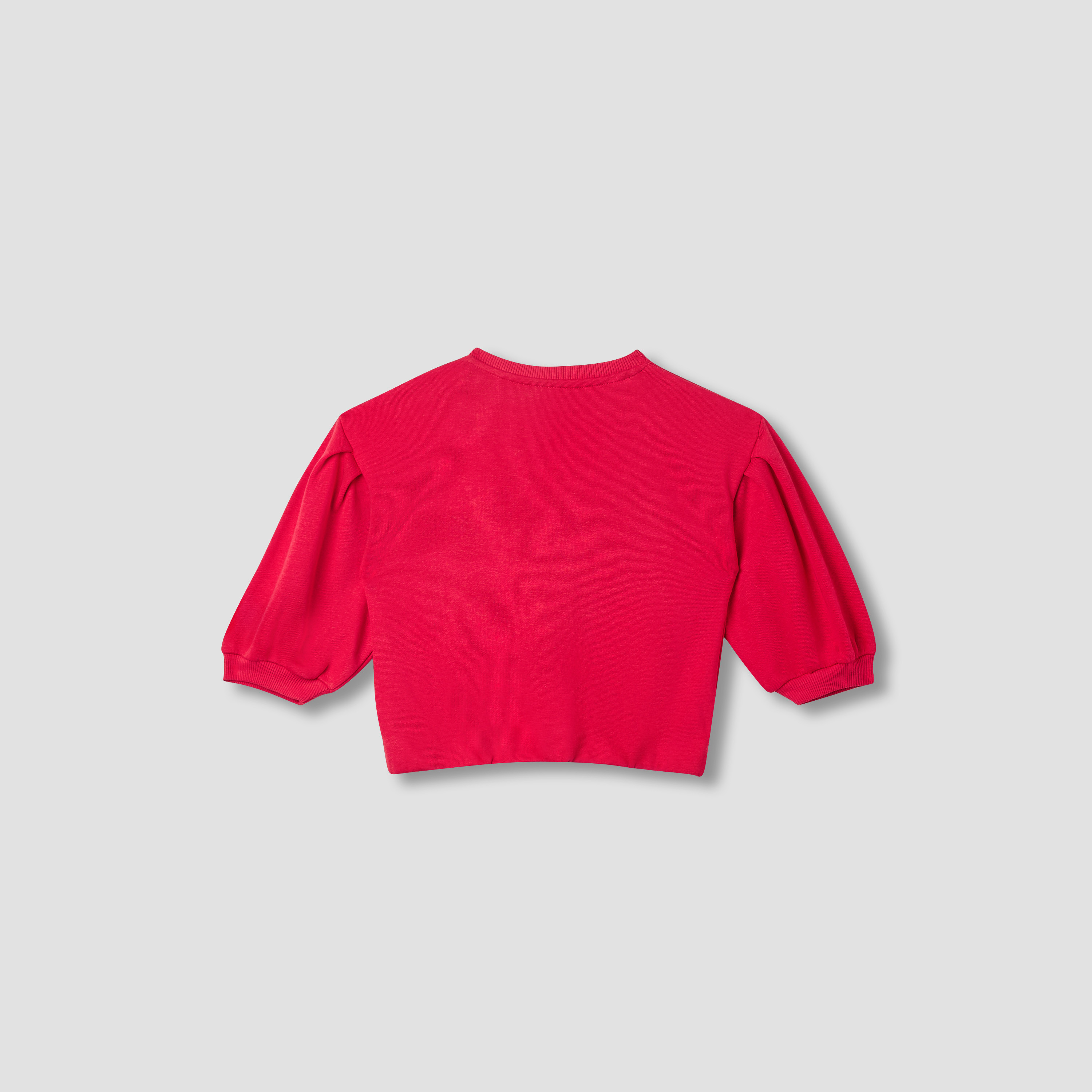 Juniors Floral Applique Sweatshirt with Long Sleeves-baby-girls-clothing-winterwear-sweatshirts-image-3