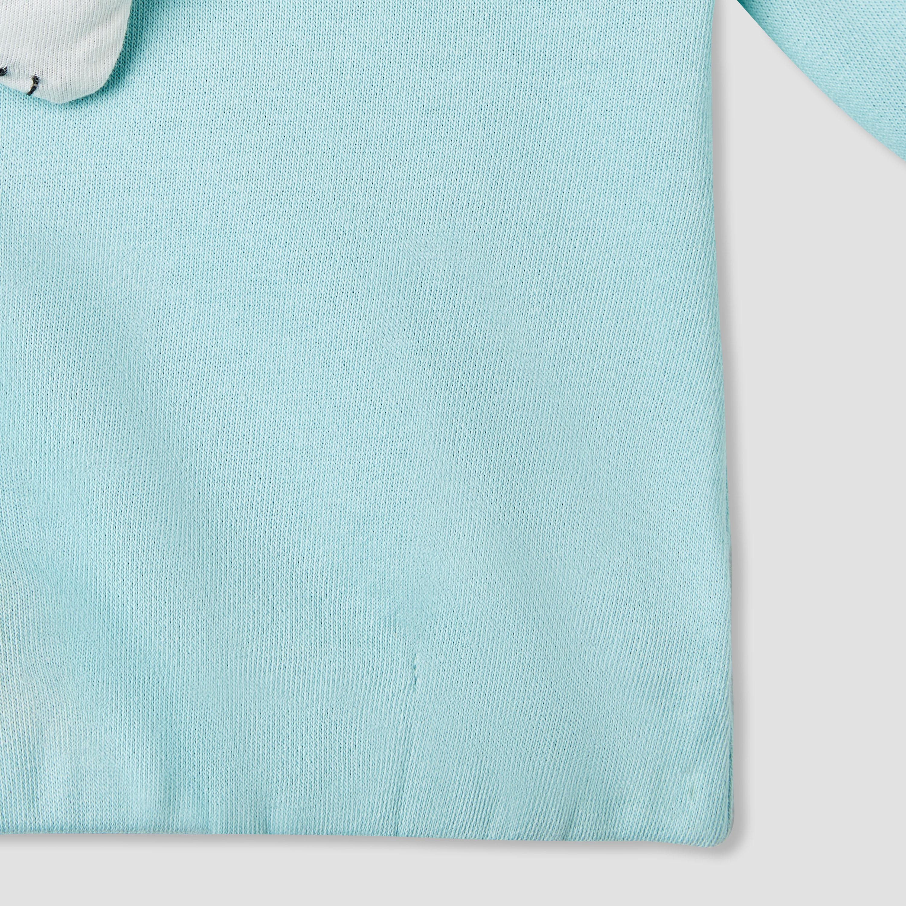 Juniors Cat Applique Sweatshirt with Long Sleeves-baby-girls-clothing-winterwear-sweatshirts-image-5