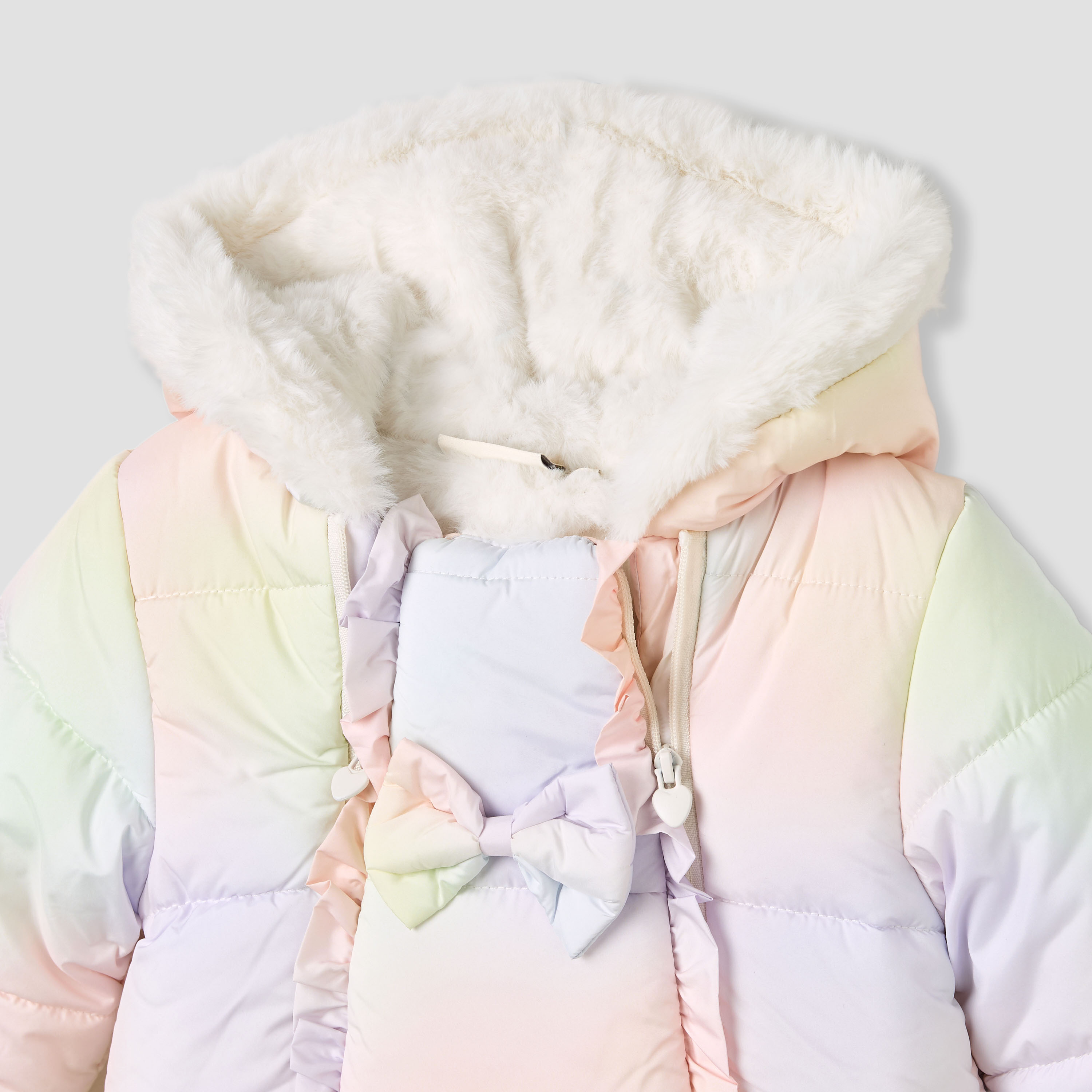 Juniors Ruffle Detail Padded Coverall with Hood-baby-girls-clothing-winterwear-bodysuits-image-3