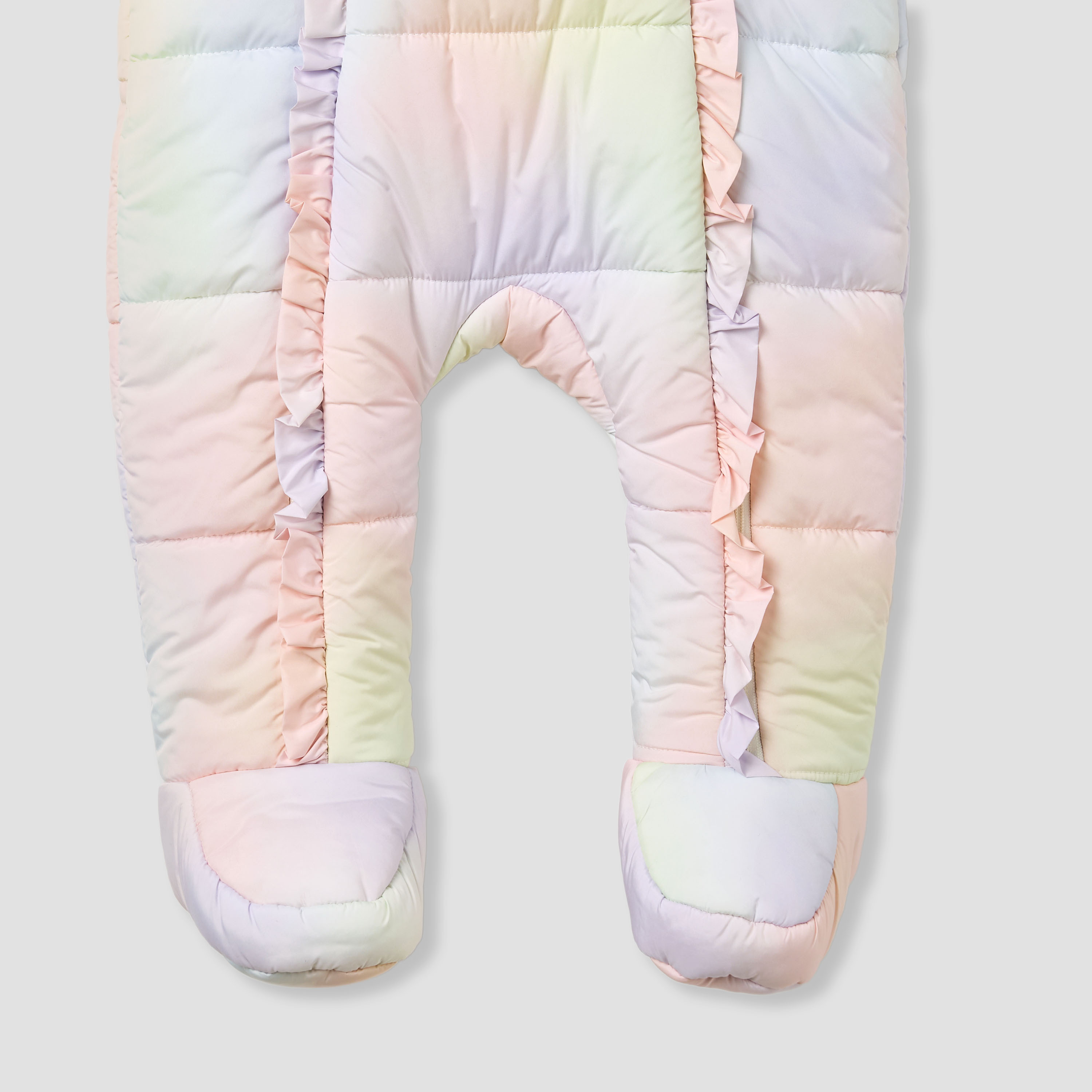Juniors Ruffle Detail Padded Coverall with Hood-baby-girls-clothing-winterwear-bodysuits-image-4