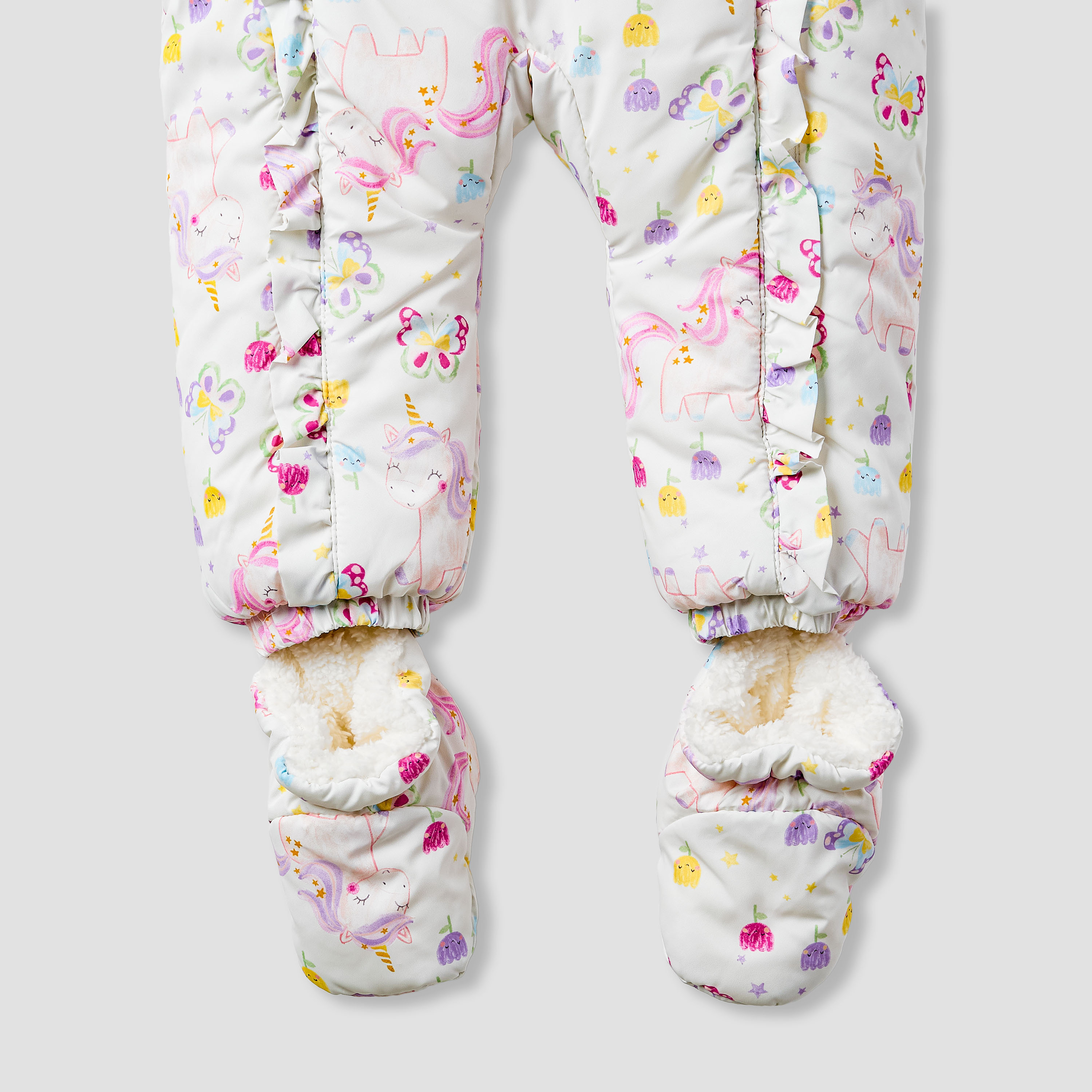 Juniors Hooded Neck Heavy Coverall with Print - Polyester - Long Sleeves-baby-girls-clothing-winterwear-bodysuits-image-5