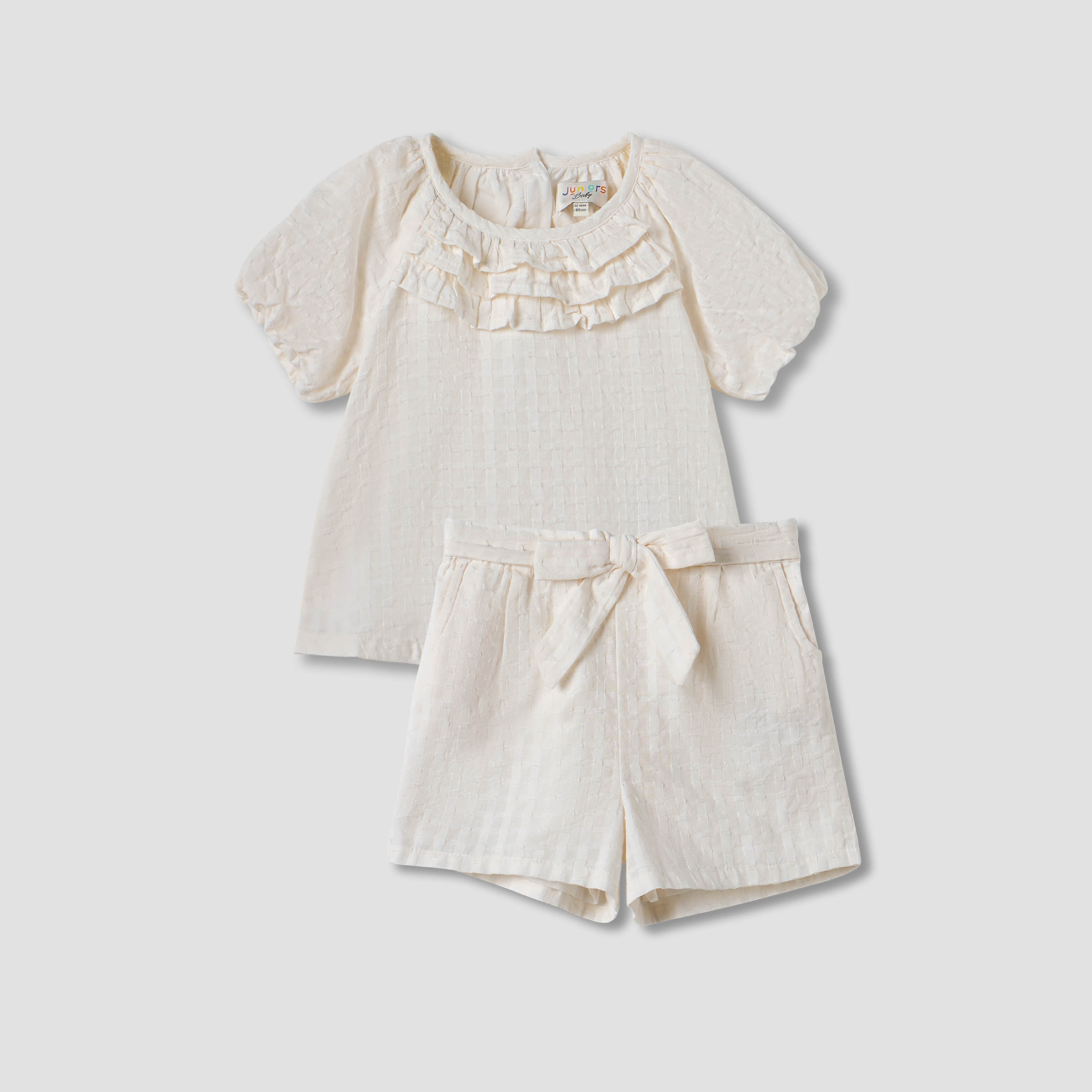 Juniors Ruffled Top and Shorts Set-baby-girls-clothing-setsandcoords-image-1
