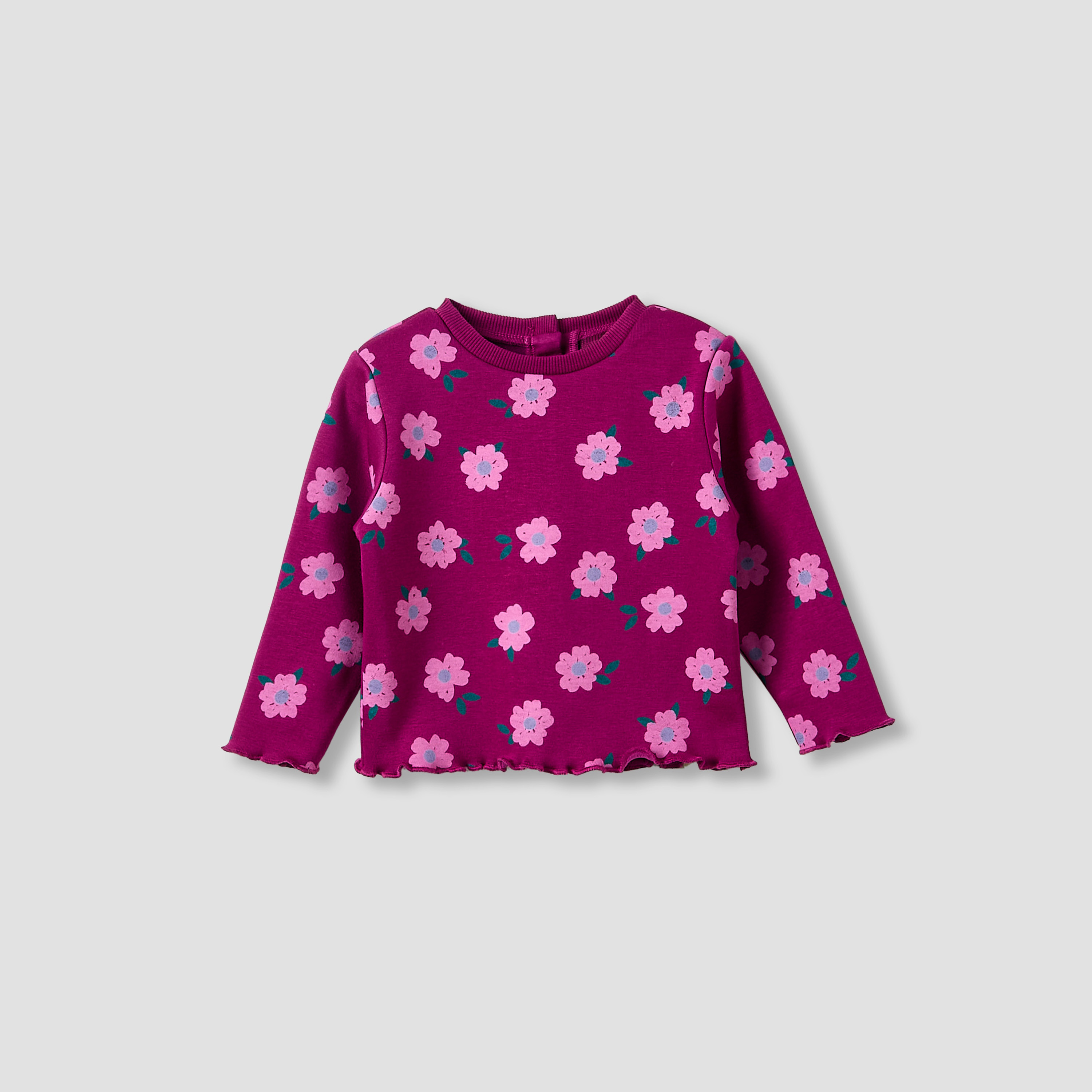 Juniors Girls T-shirt and Pants Set with Floral Print - Long Sleeves - Crew-baby-girls-clothing-setsandcoords-image-2