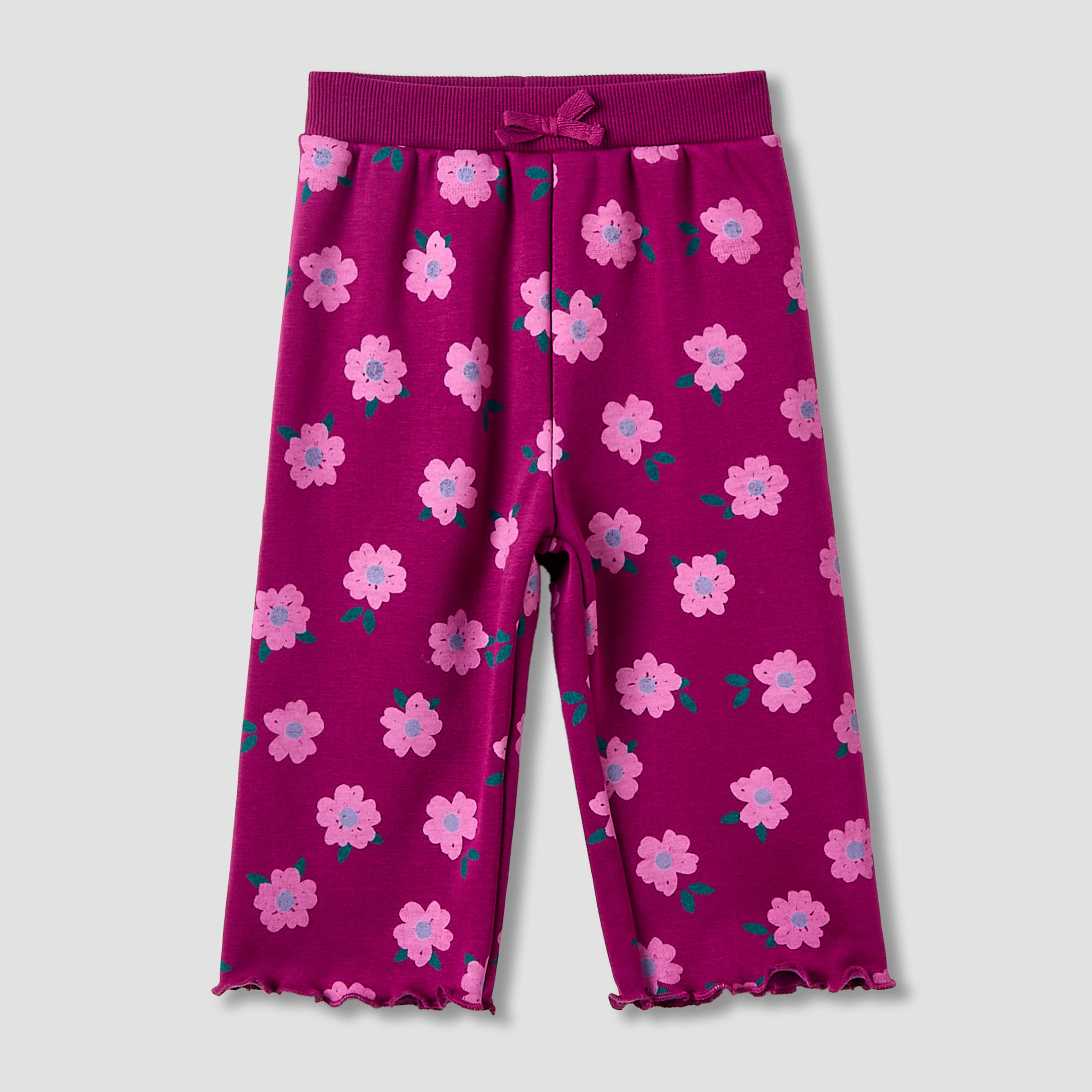 Juniors Girls T-shirt and Pants Set with Floral Print - Long Sleeves - Crew-baby-girls-clothing-setsandcoords-image-3