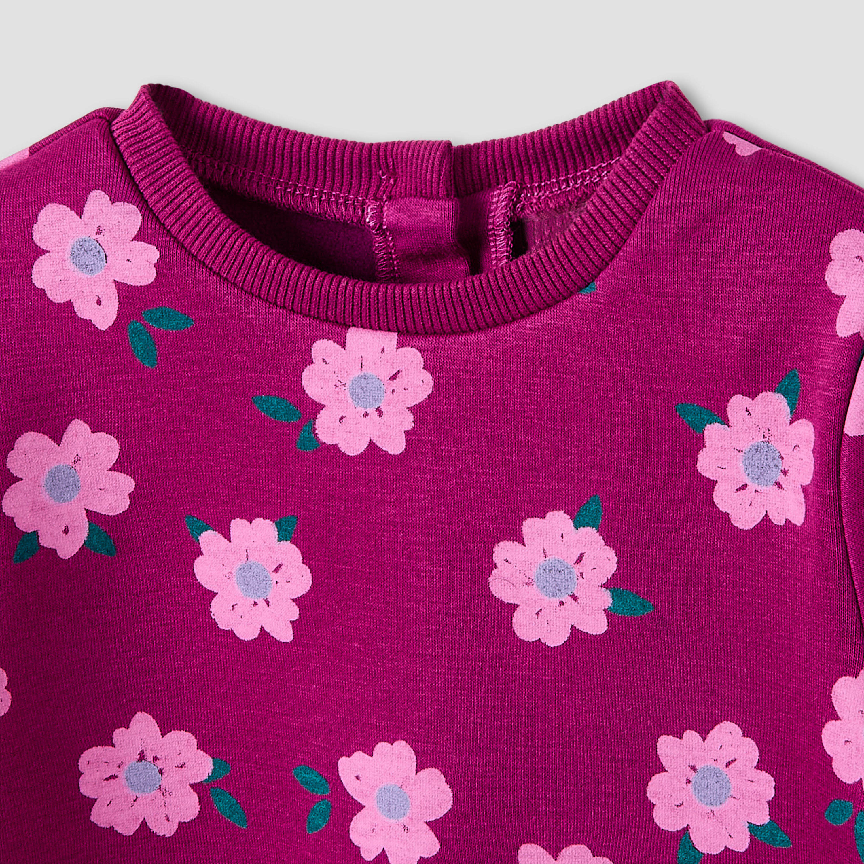 Juniors Girls T-shirt and Pants Set with Floral Print - Long Sleeves - Crew-baby-girls-clothing-setsandcoords-image-4