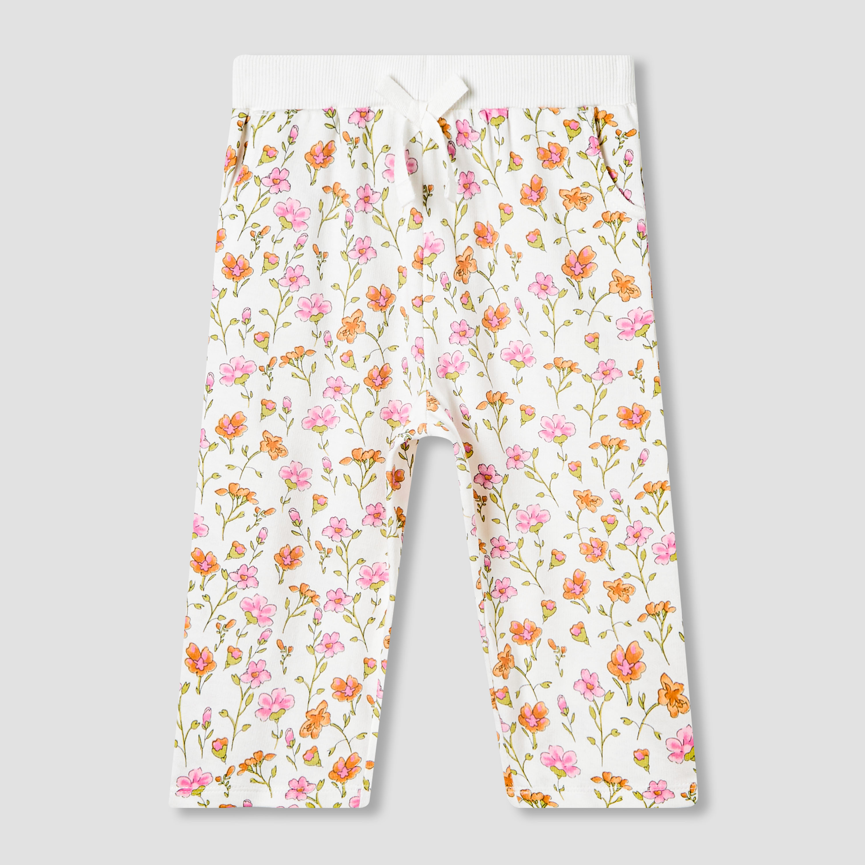 Juniors Crew Neck Long Sleeves Sweatshirt and Pants Set with Floral Print-baby-girls-clothing-setsandcoords-image-3