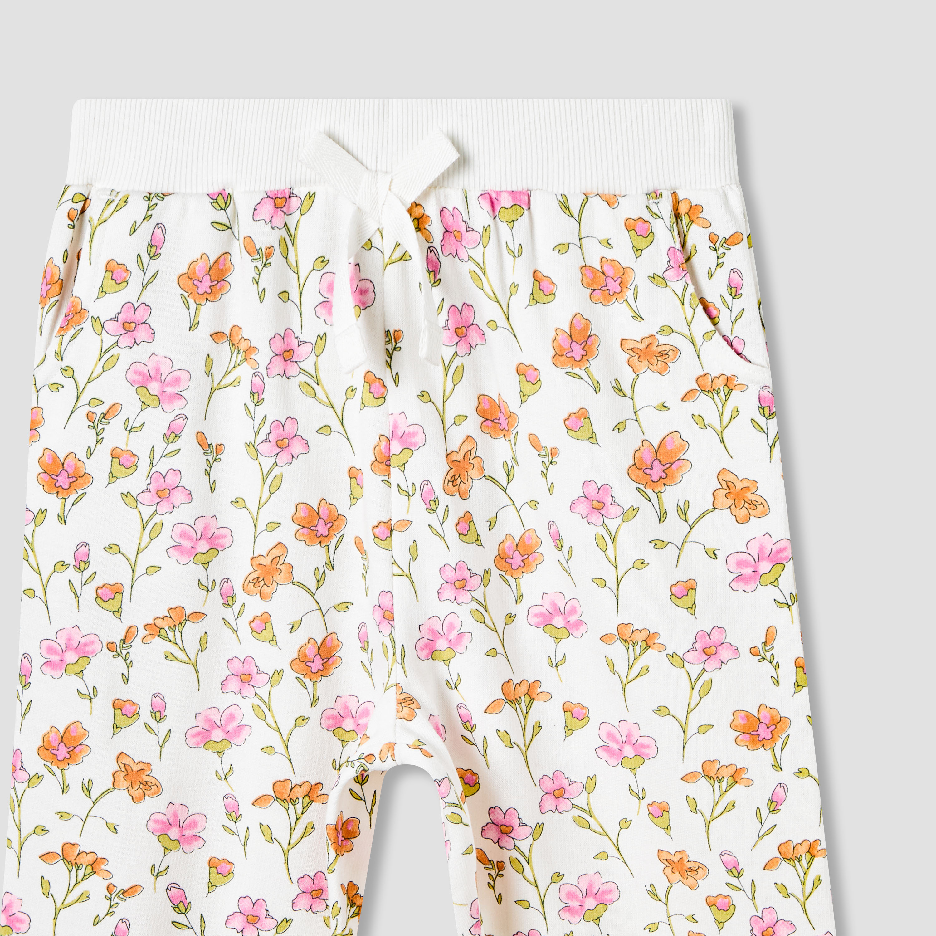 Juniors Crew Neck Long Sleeves Sweatshirt and Pants Set with Floral Print-baby-girls-clothing-setsandcoords-image-5