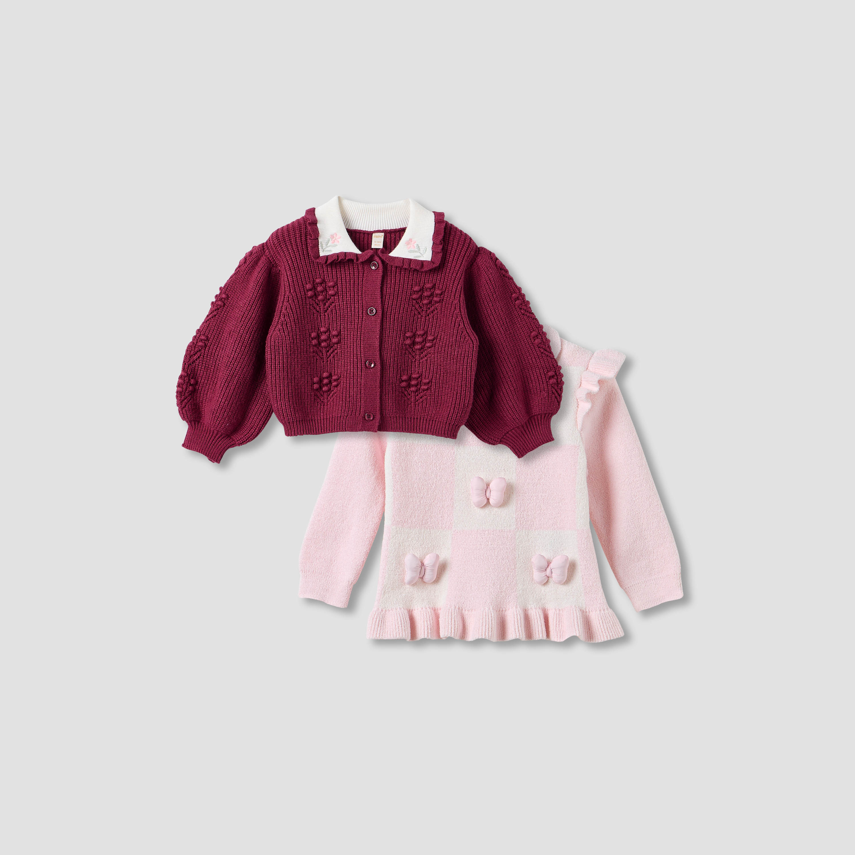 Juniors 2-Piece Cardigan and Sweater Set-baby-girls-clothing-setsandcoords-image-1